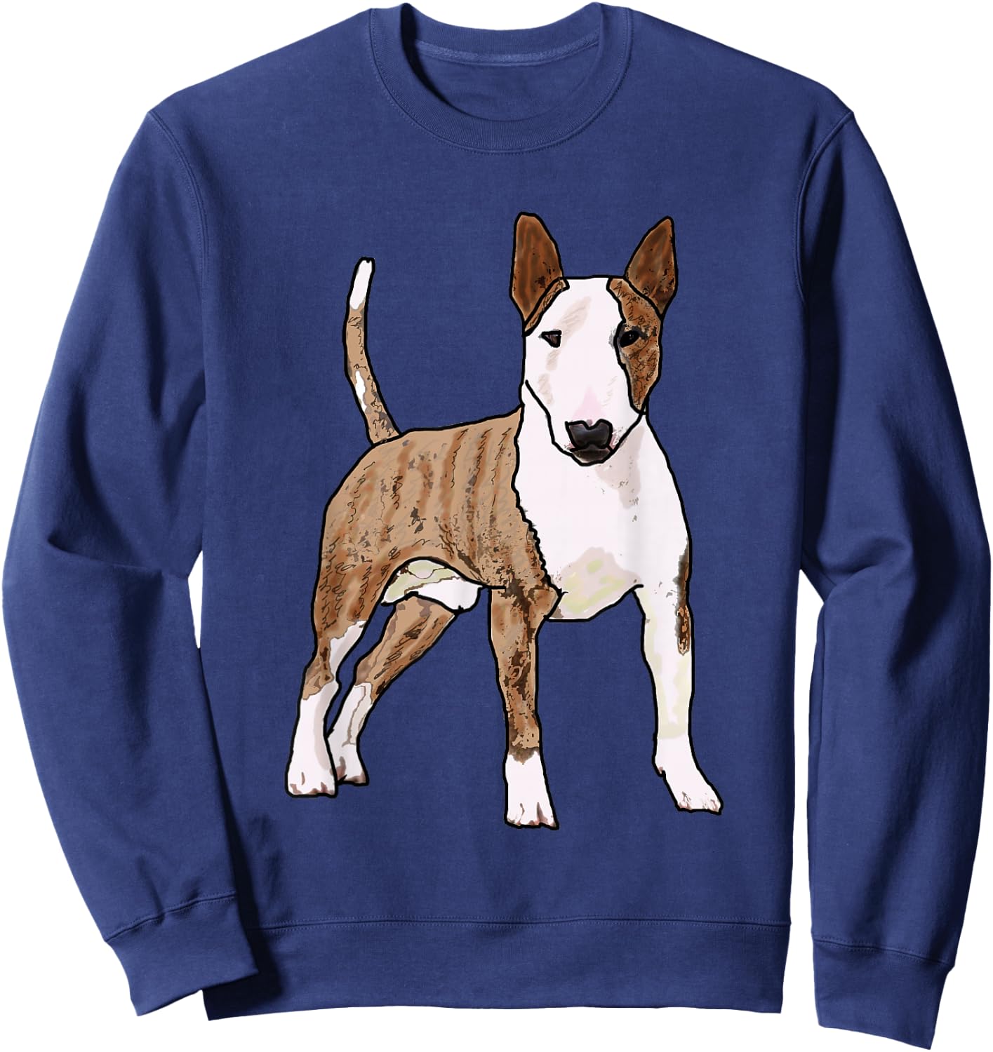 Mark Ewbie Designs English Bull Terrier -Kids Black Small Classic Fit Short Sleeve Sweatshirt - Sweatshirt | Navy