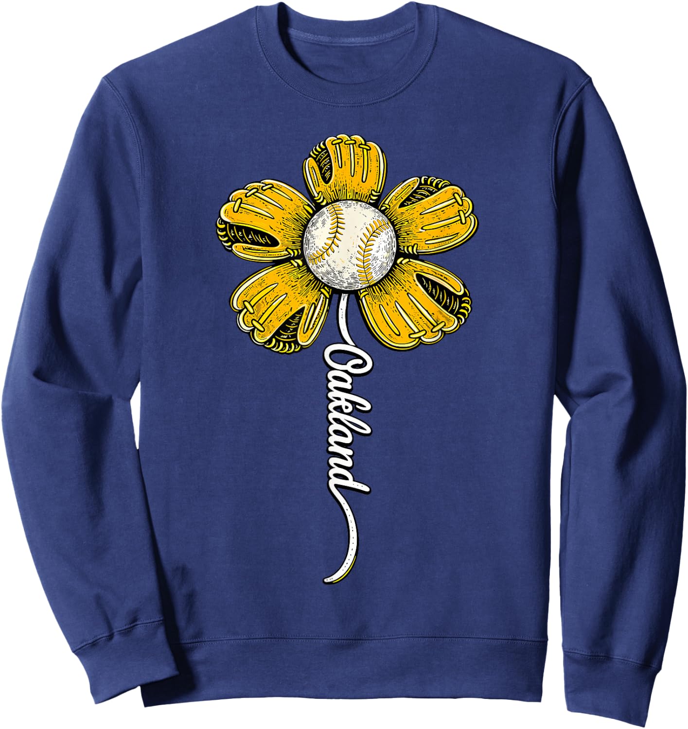 Oakland Flower Women Boys Girls Kids Sweatshirt - Sweatshirt | Navy