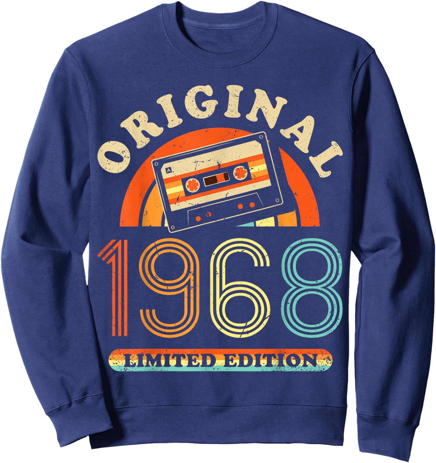 58.Geburtstag Original Männer Frauen Vintage Jahrgang 1968 Sweatshirt - Sweatshirt | Navy