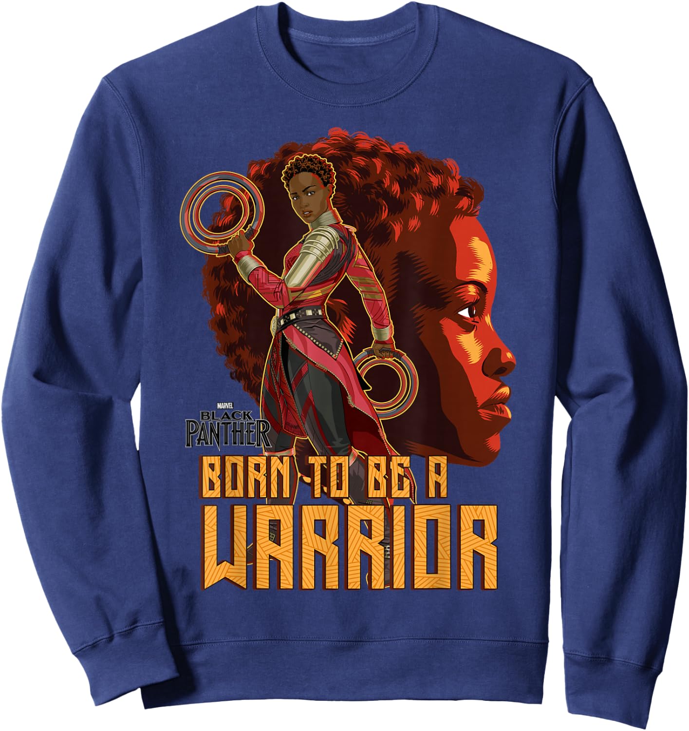 Marvel Black Panther Movie Nakia Profile Graphic Sweatshirt - Sweatshirt | Navy