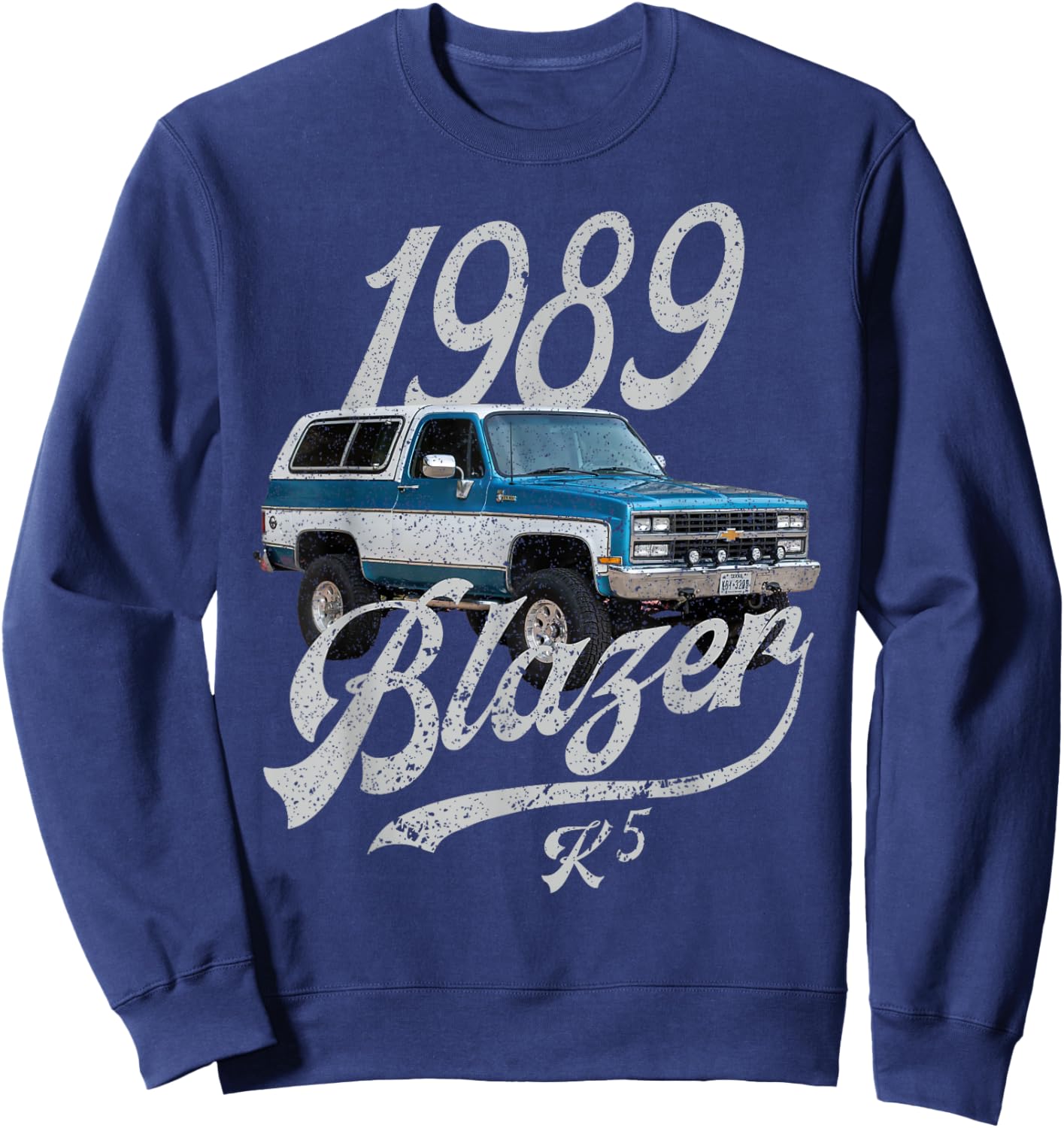 1989 k5 blazer Blue White Sweatshirt - Sweatshirt | Navy