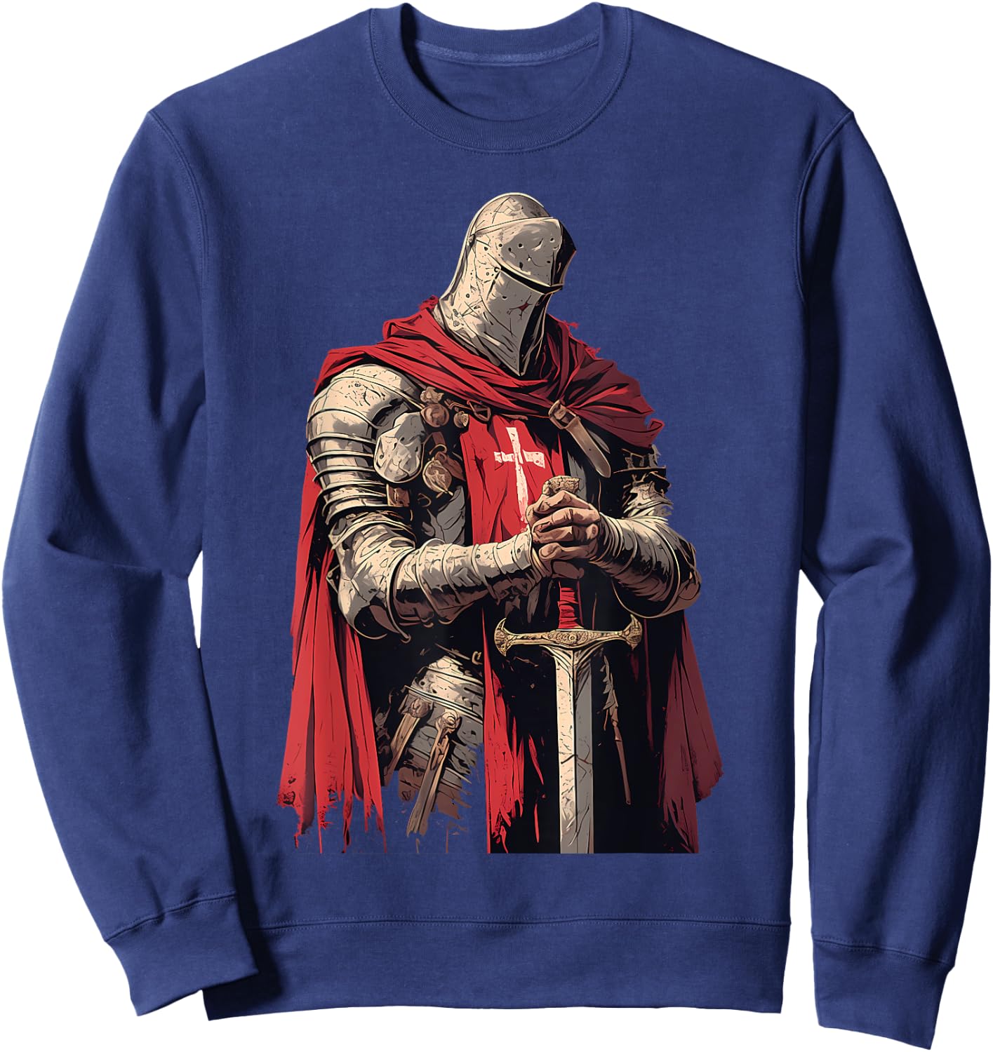 Hospitaller knight Medieval knight Templar knight Sweatshirt - Sweatshirt | Navy