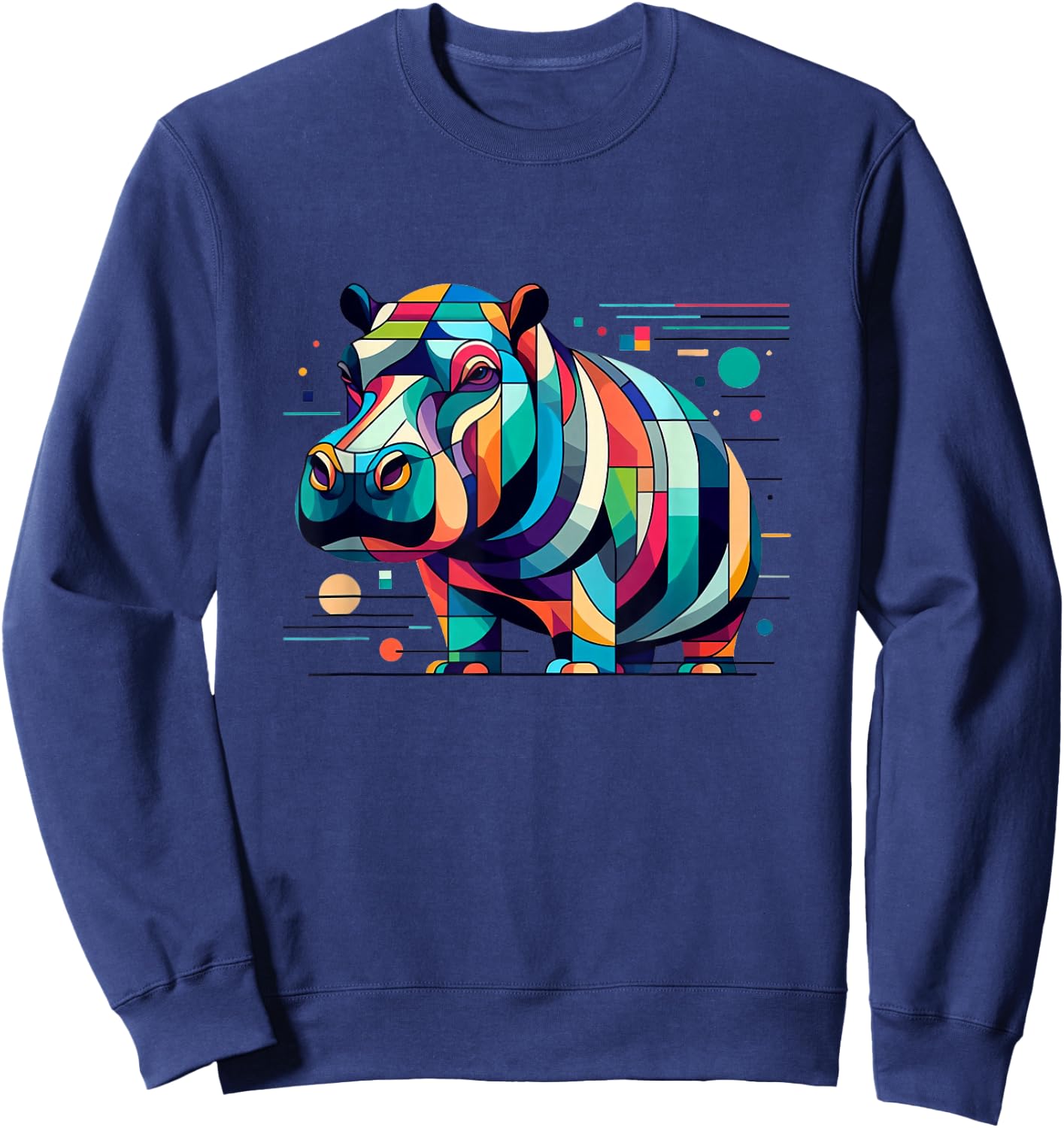 Hippo Hippopotamus Wildlife Animal Sweatshirt - Sweatshirt | Navy