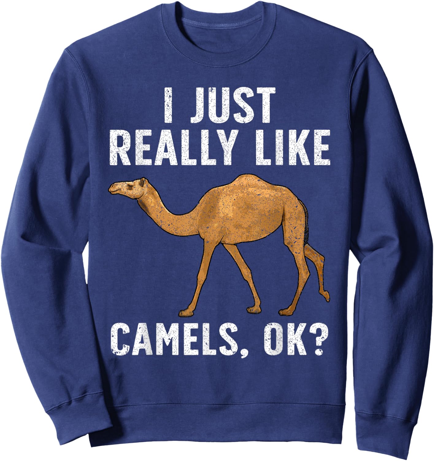 Camel Art Women Dromedary Africa Camel Lover Sweatshirt - Sweatshirt | Navy