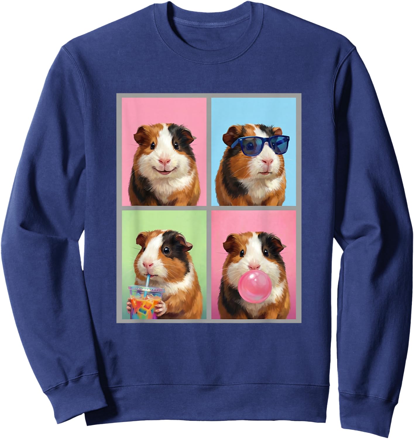 Guinea Pigs Funny Guinea Pig Sweatshirt - Sweatshirt | Navy