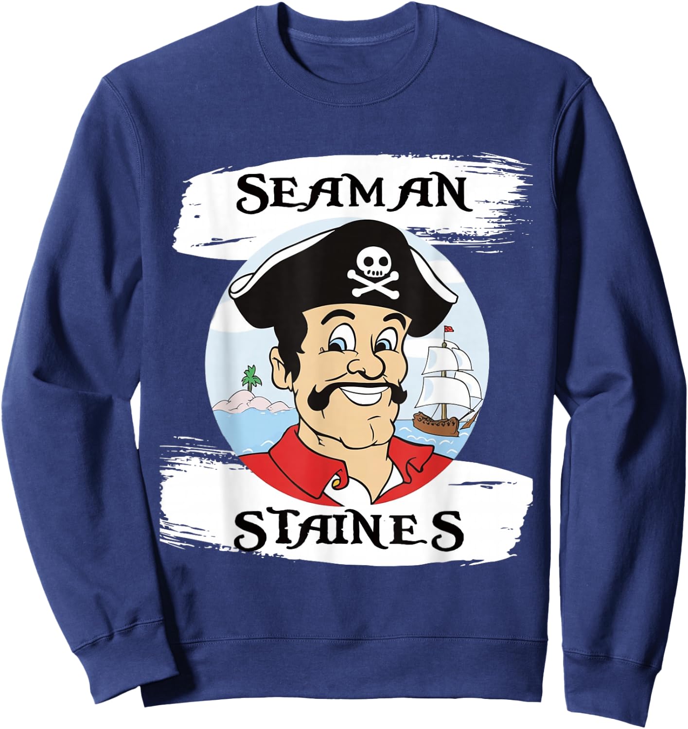 Seaman Staines - Not Captain Pugwash Retro Vintage Sweatshirt - Sweatshirt | Navy