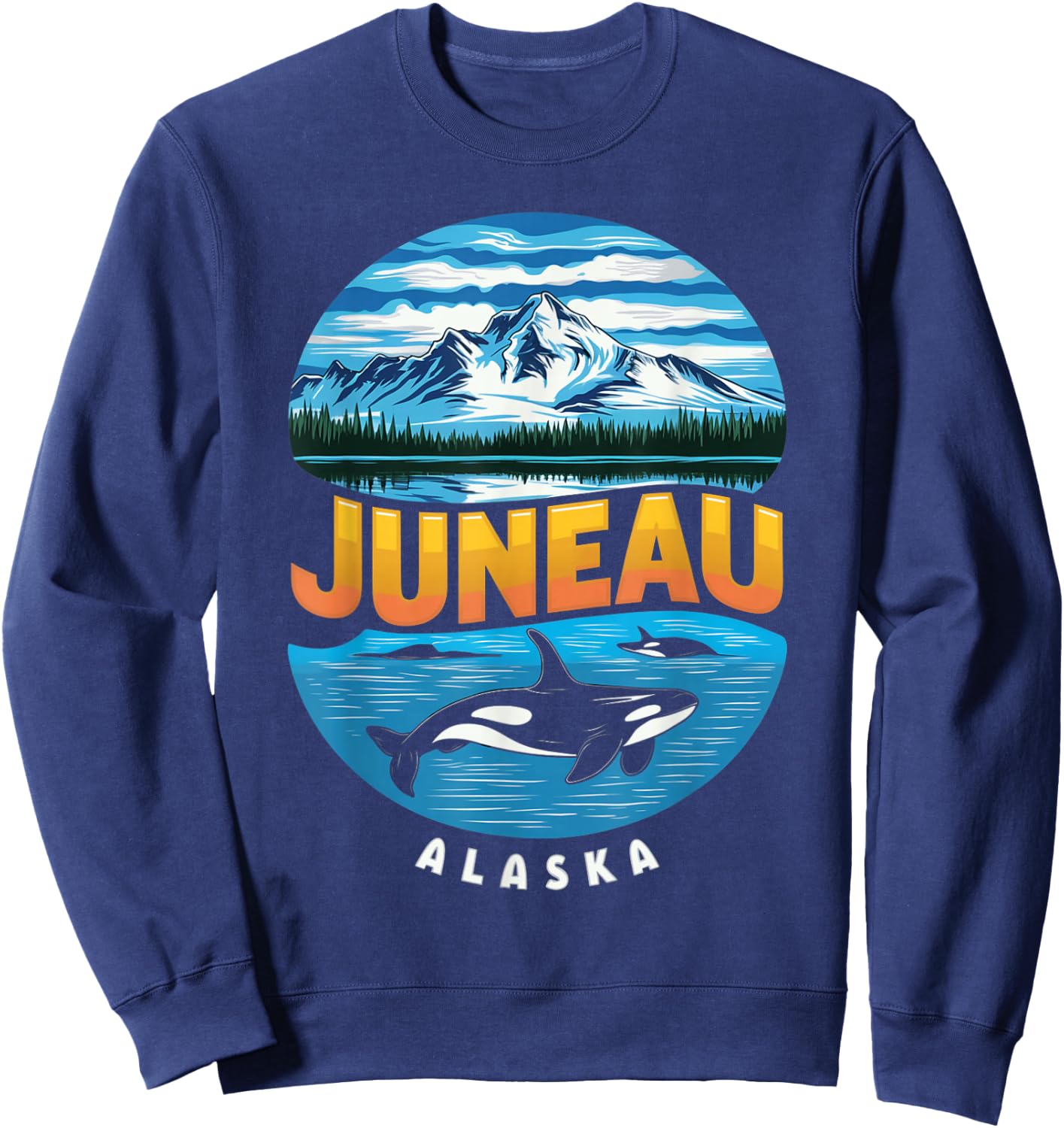 Juneau Alaska Glacier Majesty Sweatshirt - Sweatshirt | Navy