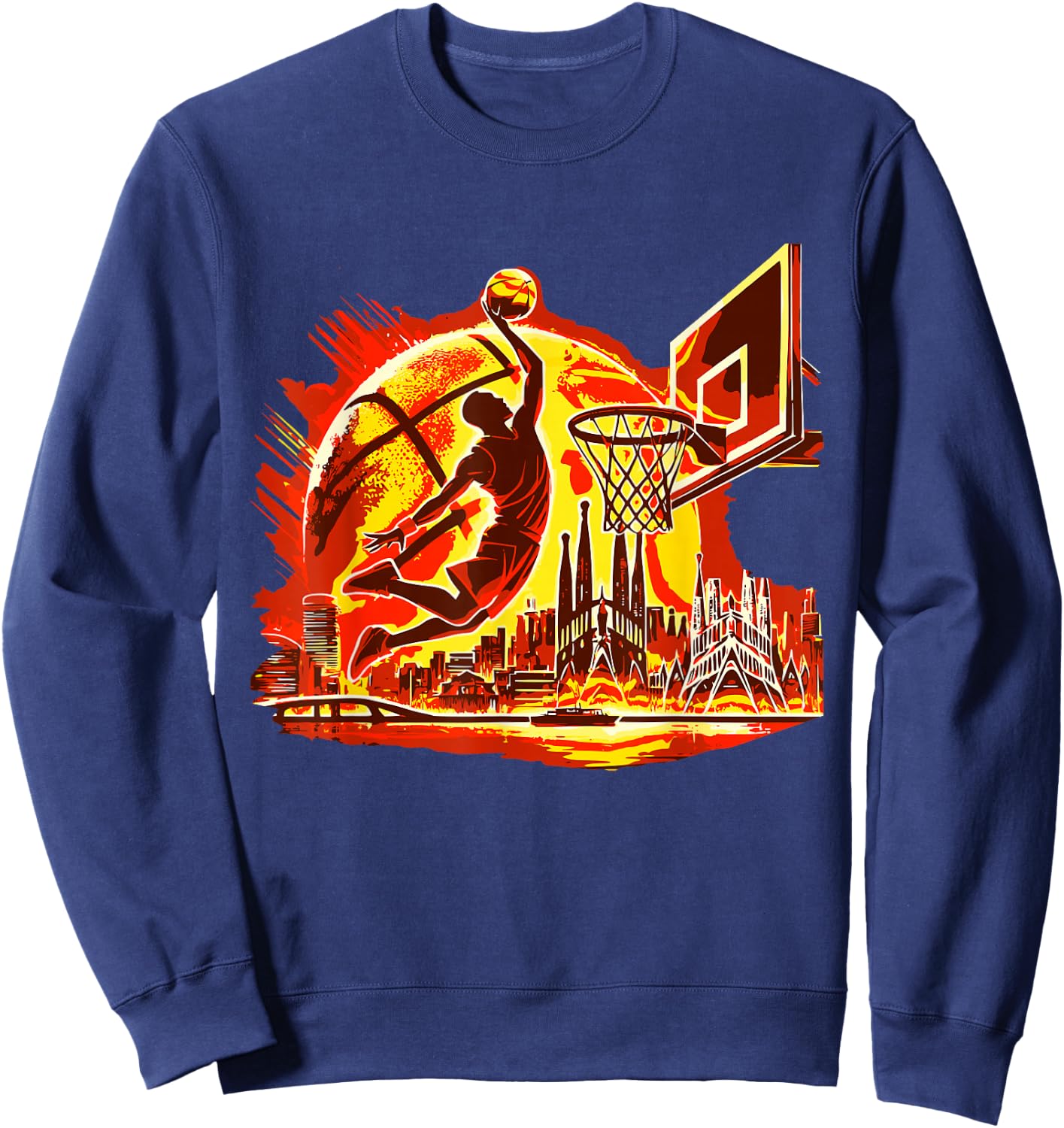 Basketball and Boys , Black, S Sweatshirt - Sweatshirt | Navy