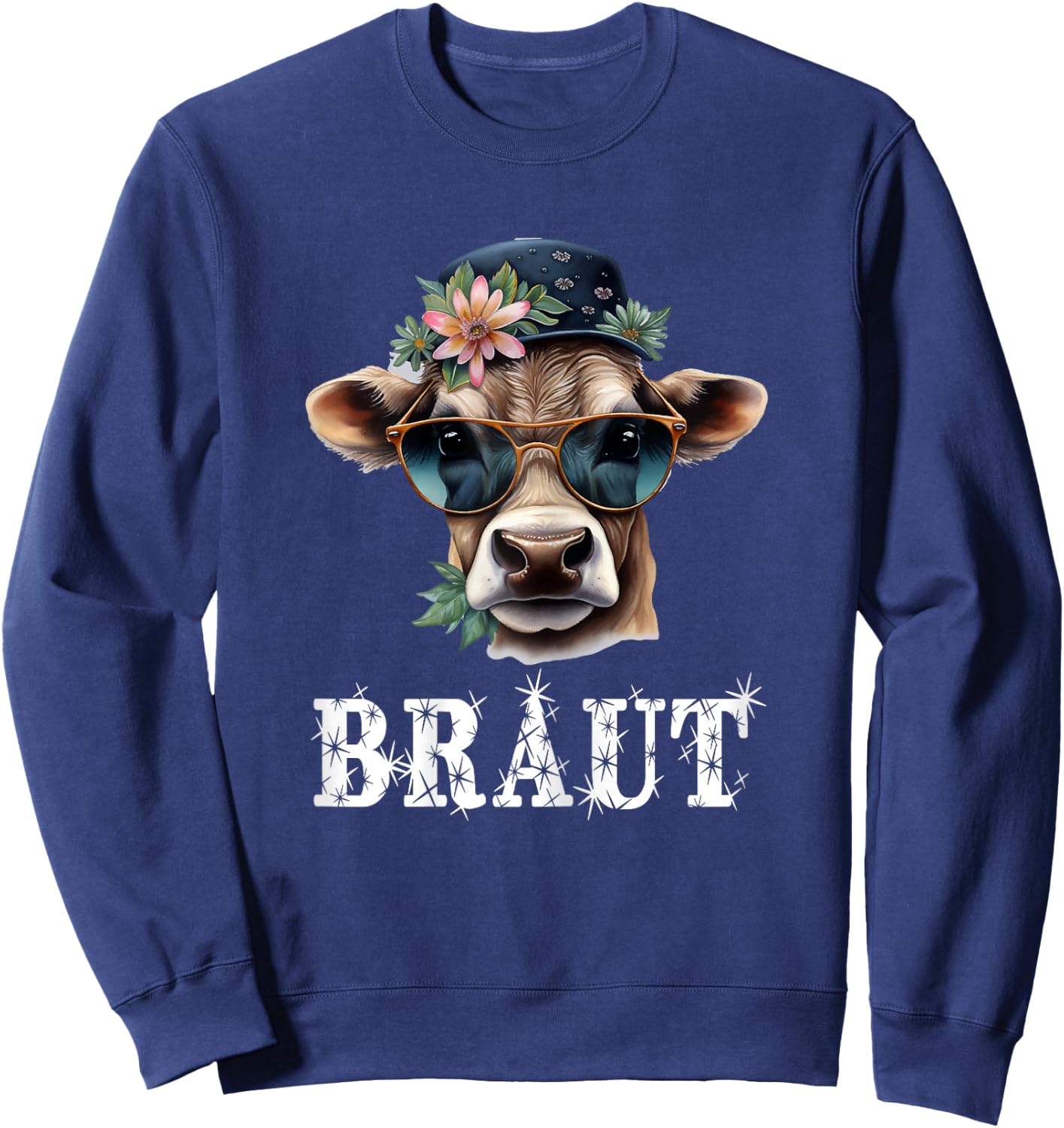 JGA Braut Kuh JGA Junggesellinnenabschied Bauern Sweatshirt - Sweatshirt | Navy