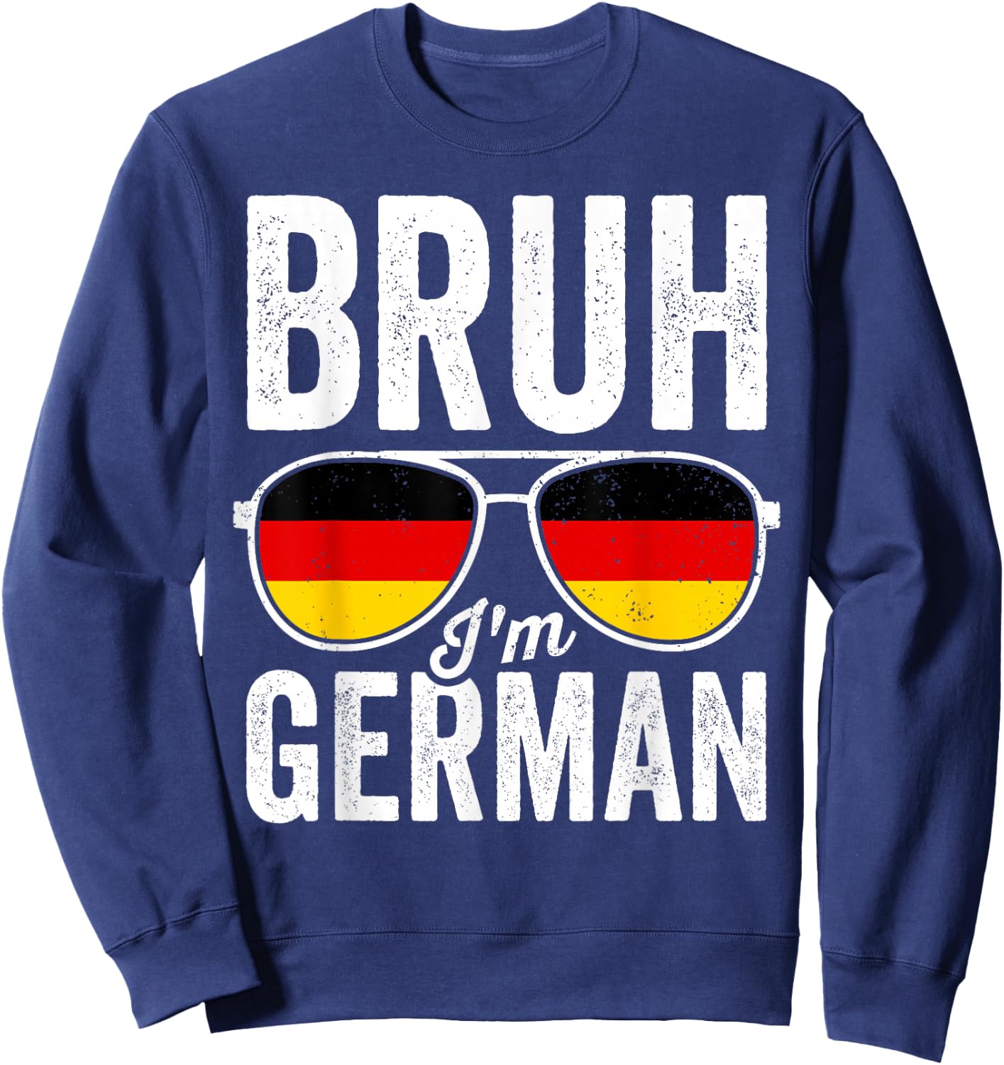 Bruh I'm German Germany Flag Funny German Boys Kids Sweatshirt - Sweatshirt | Navy