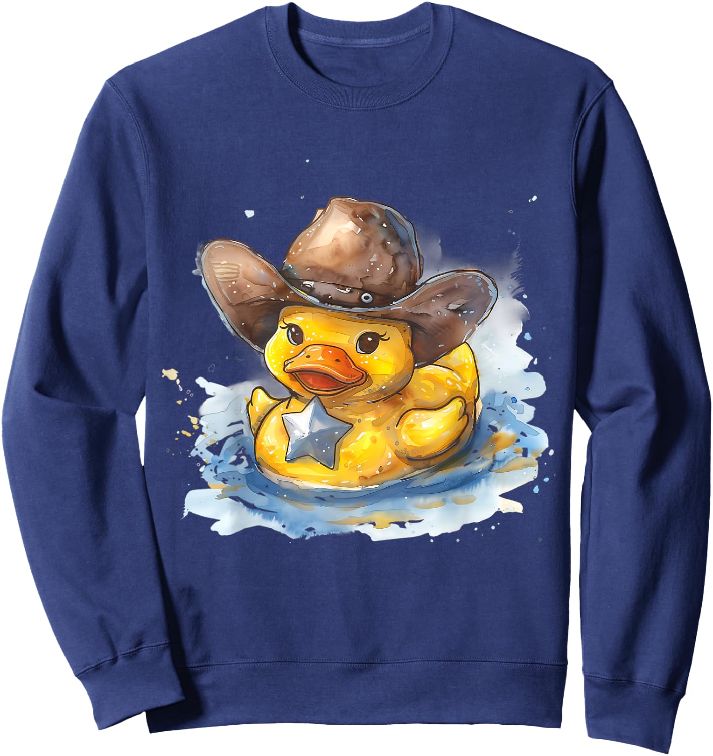 Rubber Duck Sheriff Rubber Duckie Marshal Rubber Duckling Sweatshirt - Sweatshirt | Navy