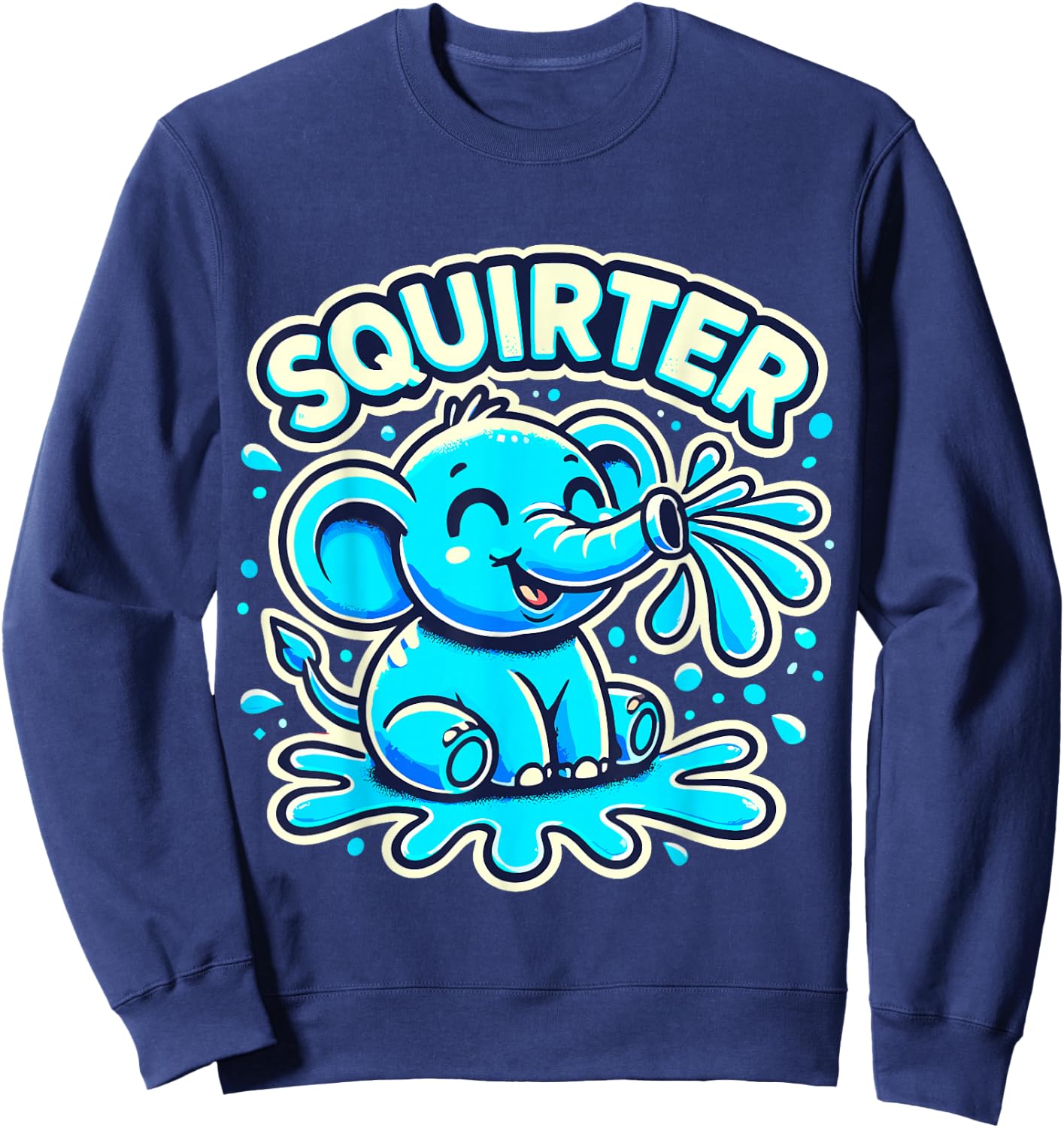 Squirter Elephant Summer Sweatshirt - Sweatshirt | Navy