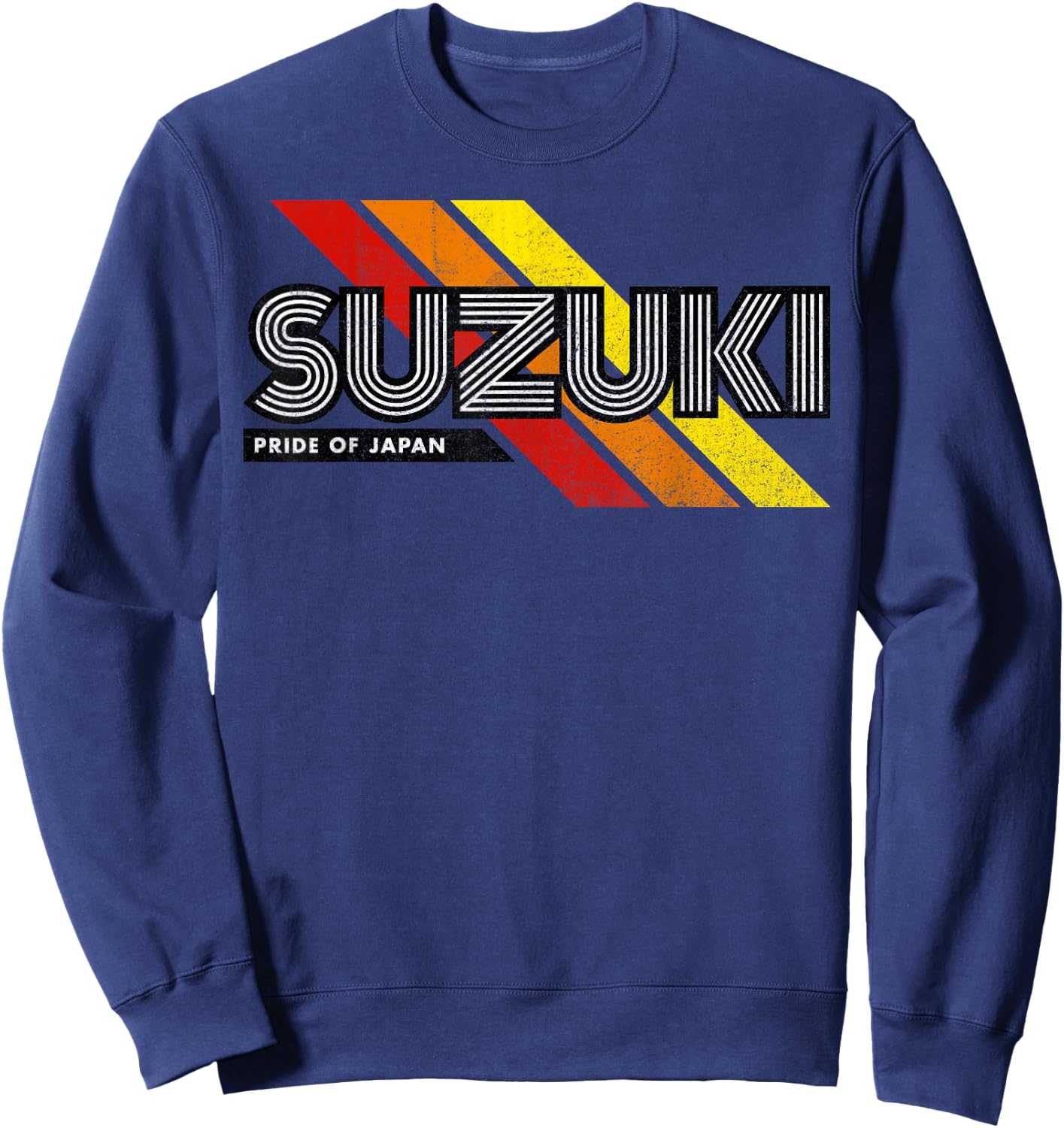 Suzuki Japanese Surname Retro Vintage , black Sweatshirt - Sweatshirt | Navy
