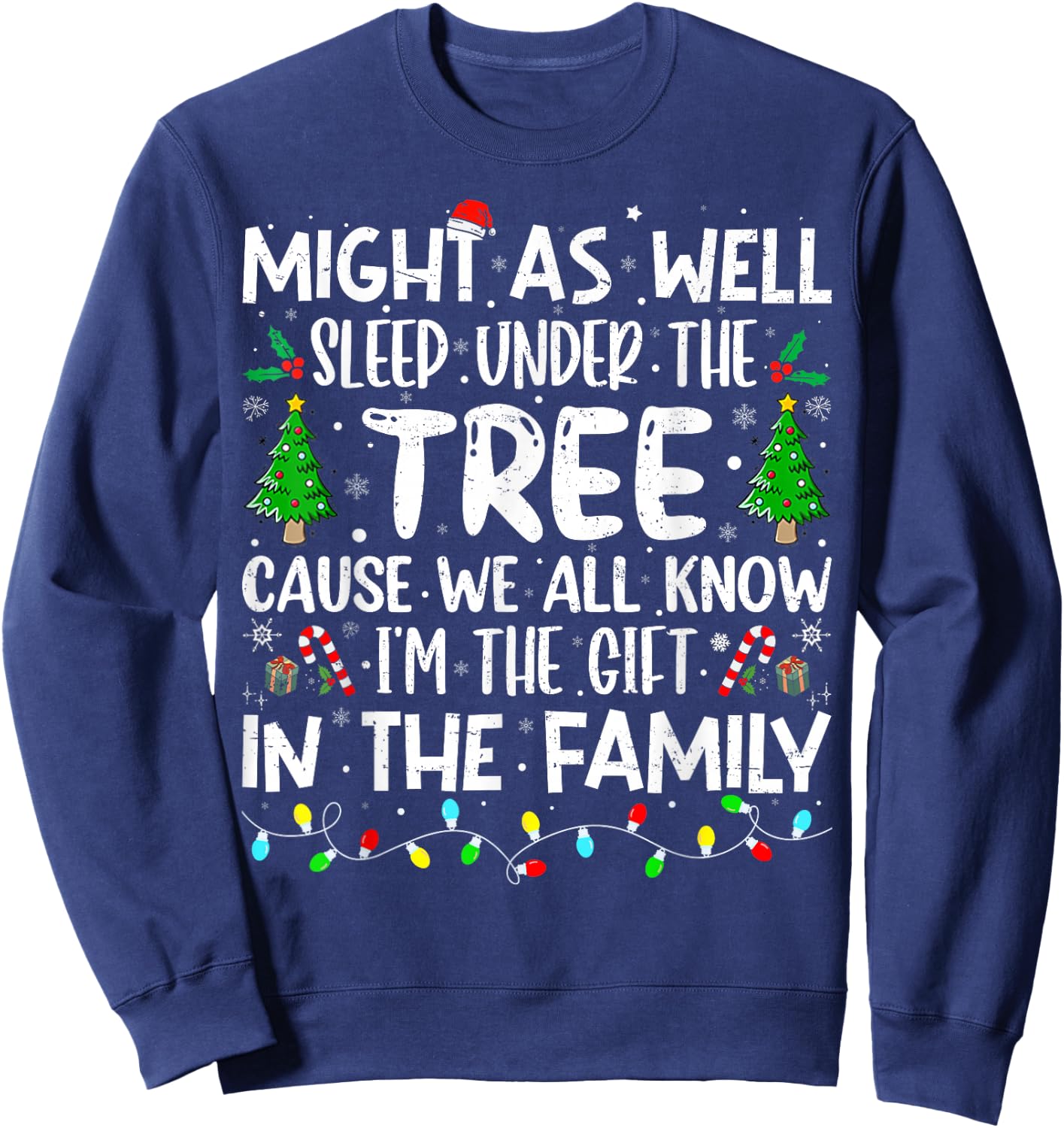 Funny Christmas Family Kids Christmas Pajamas Girls Boys Sweatshirt - Sweatshirt | Navy