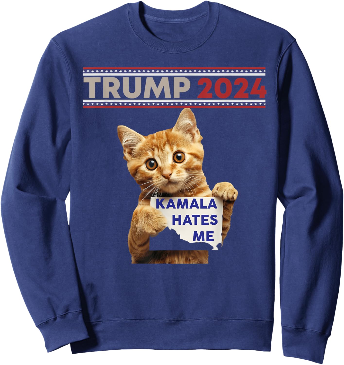 Make Cats Safe Again Trump Cats For Trump Sweatshirt - Sweatshirt | Navy
