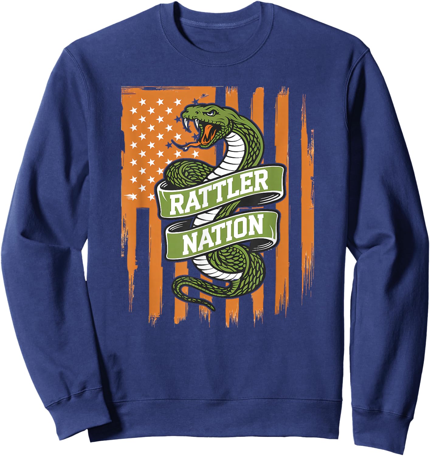 Rattler Nation - Patriotic Snake Sweatshirt - Sweatshirt | Navy