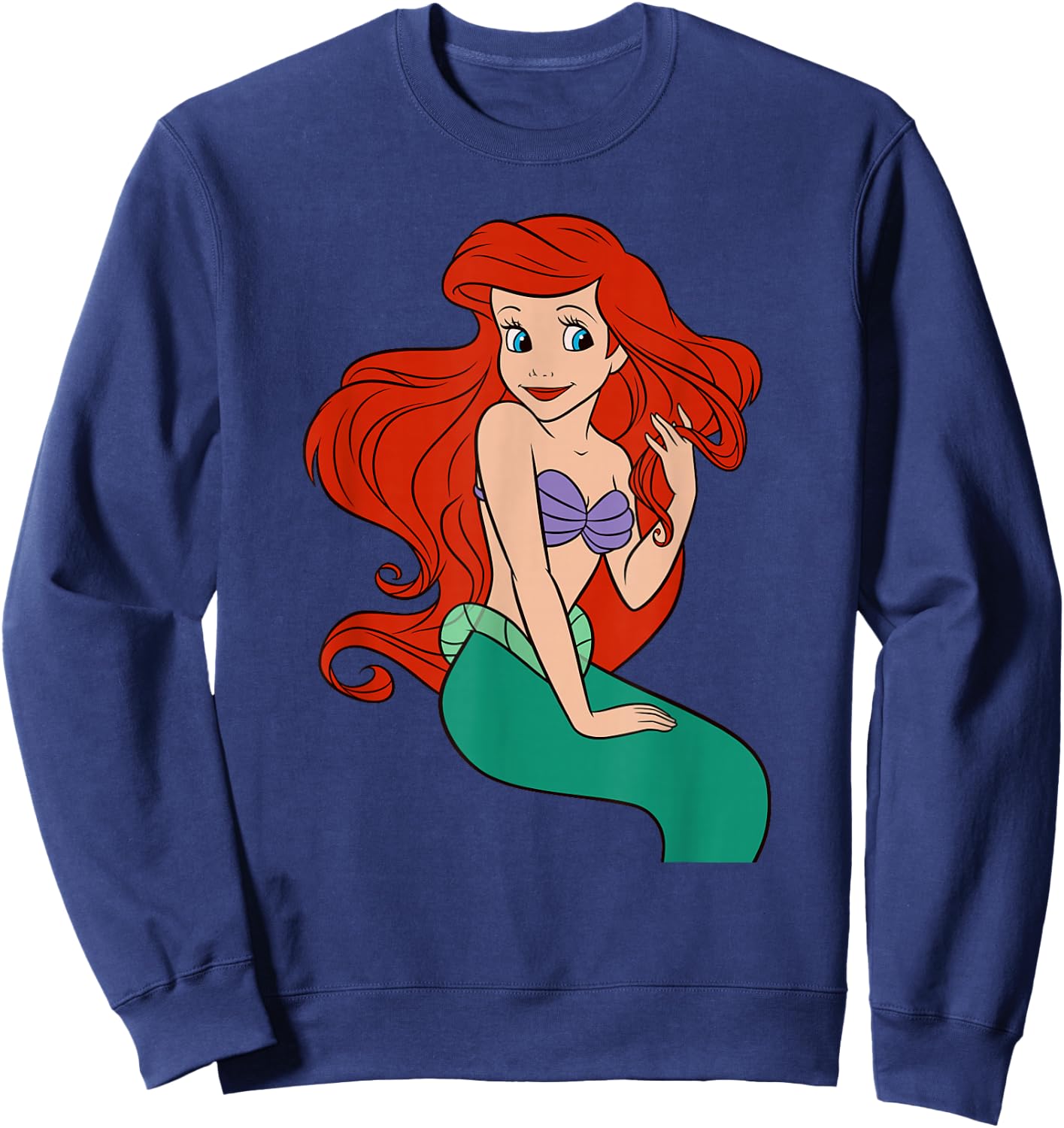 Disney The Little Mermaid Ariel Big Color Princess Portrait Sweatshirt - Sweatshirt | Navy