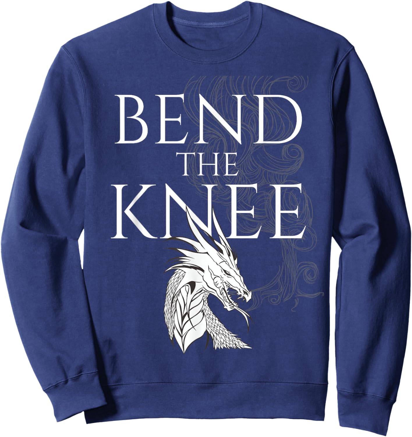 Bend The Knee Fantasy Dragon Sweatshirt - Sweatshirt | Navy