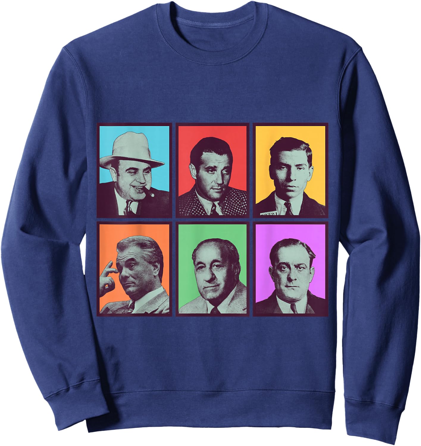 American Gangsters Mafia Bosses Small Sweatshirt - Sweatshirt | Navy