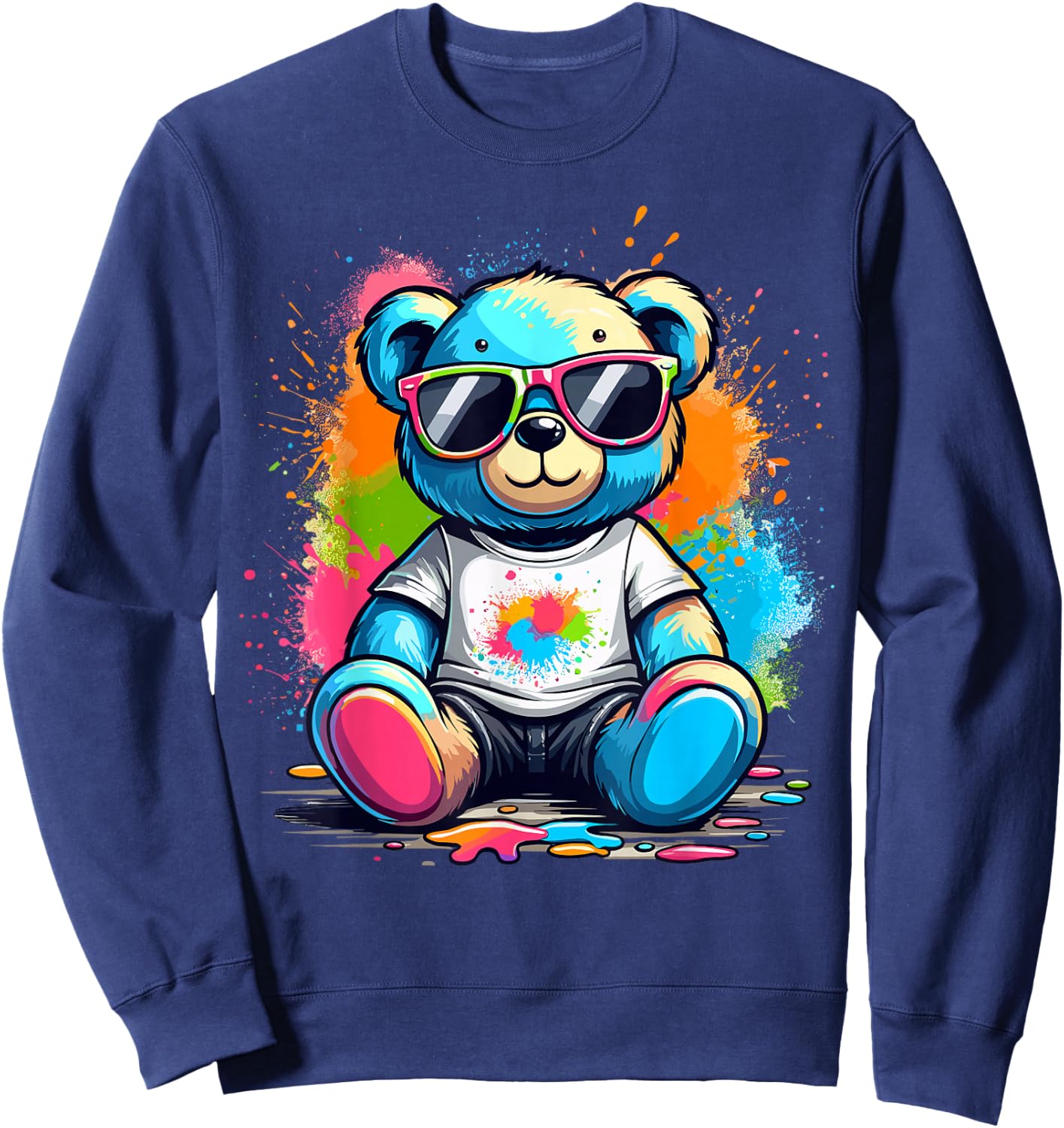 Colorful Teddy Bear Sweatshirt - Sweatshirt | Navy