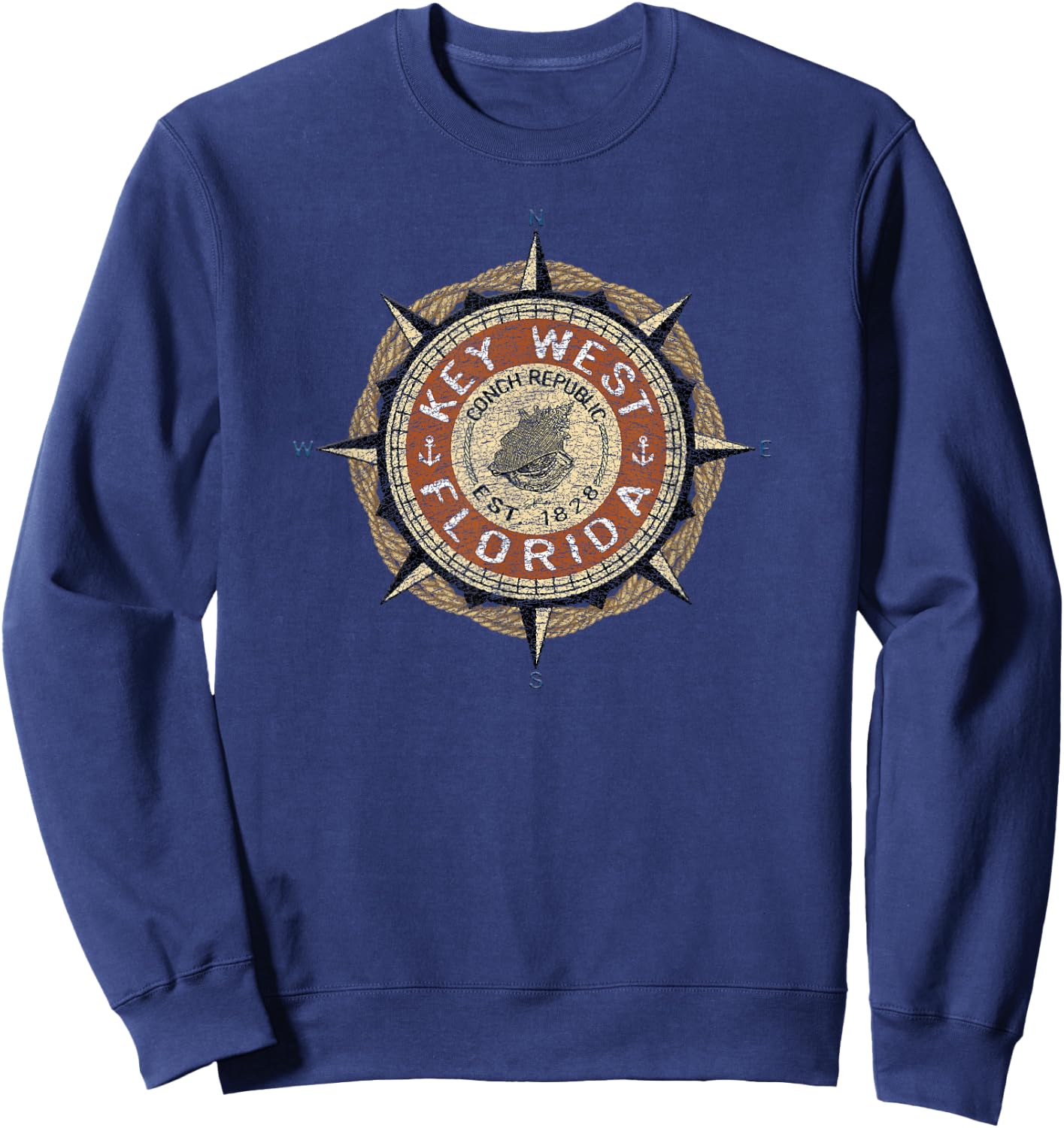 JCombs: Key West, FL, Conch Republic Sweatshirt - Sweatshirt | Navy