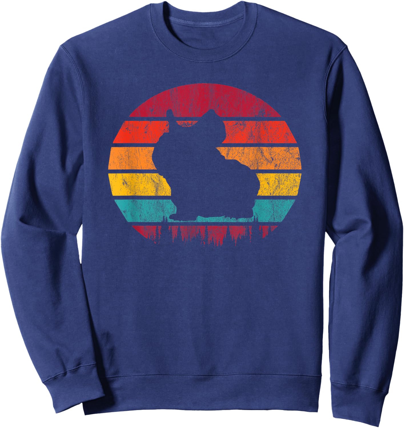 Skinny Pig Retro Vintage Sweatshirt - Sweatshirt | Navy