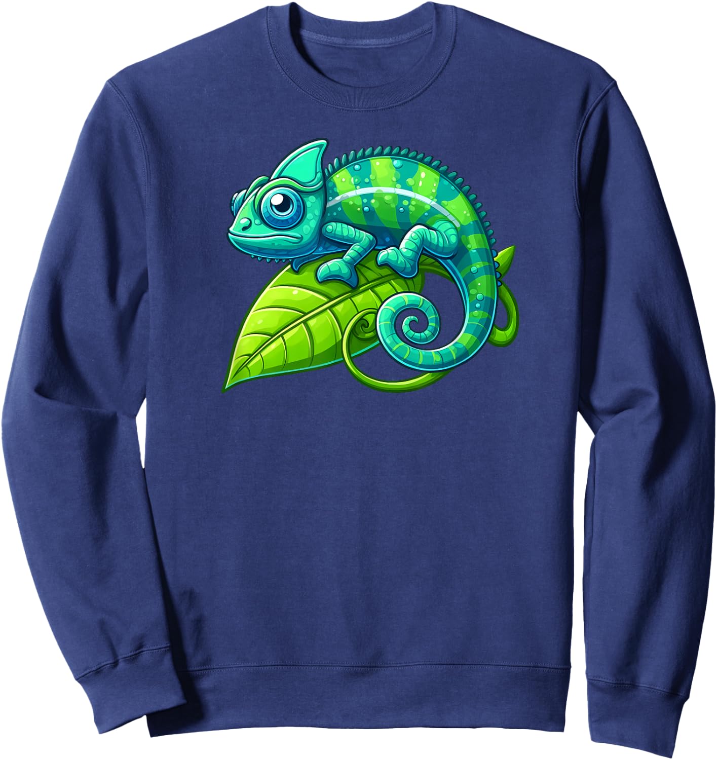 Blue Green Chameleon Sweatshirt - Sweatshirt | Navy
