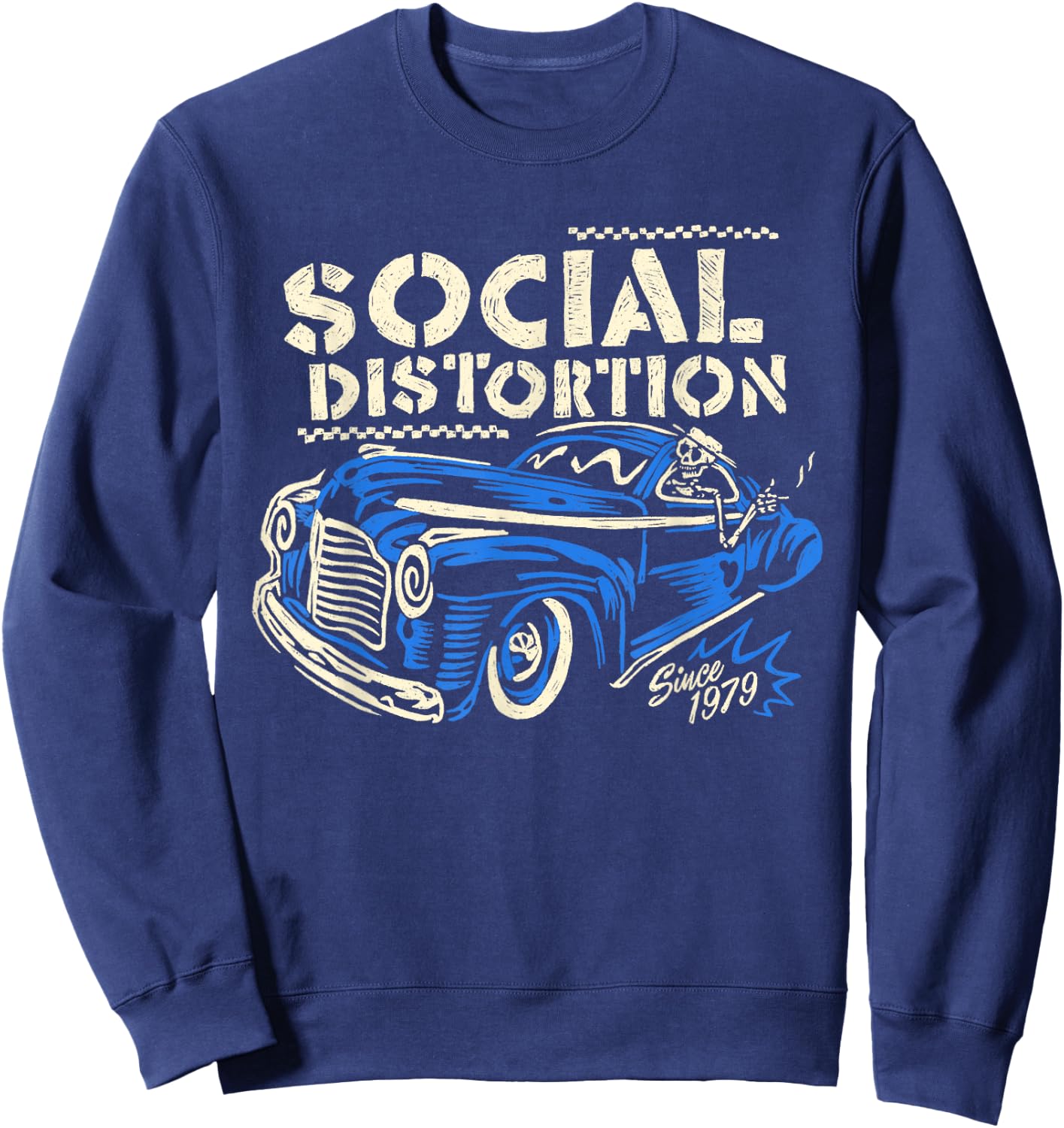 Official Social Distortion 1979 Car Sweatshirt - Sweatshirt | Navy