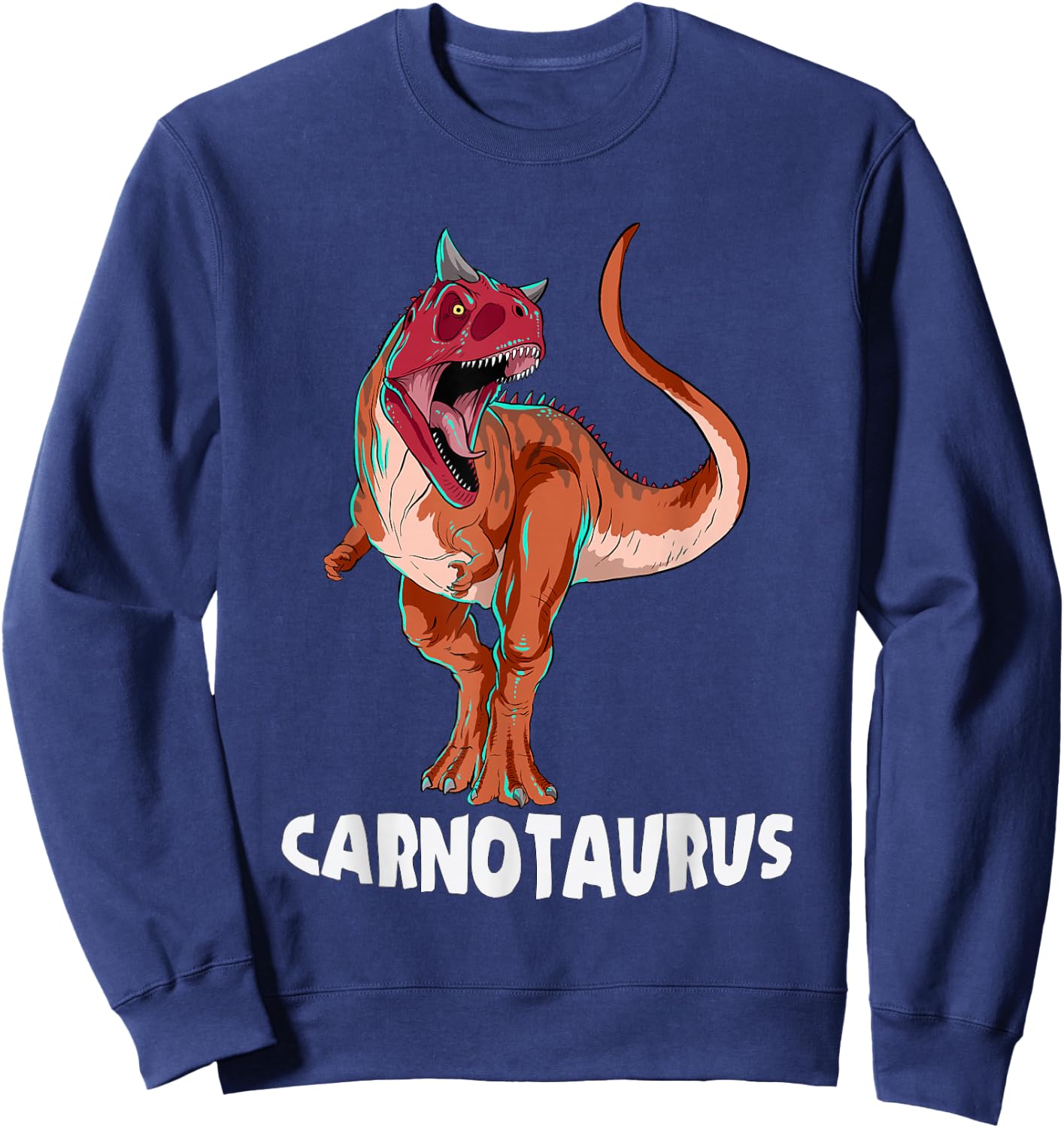 Carnotaurus Dinosaur Design Sweatshirt - Sweatshirt | Navy