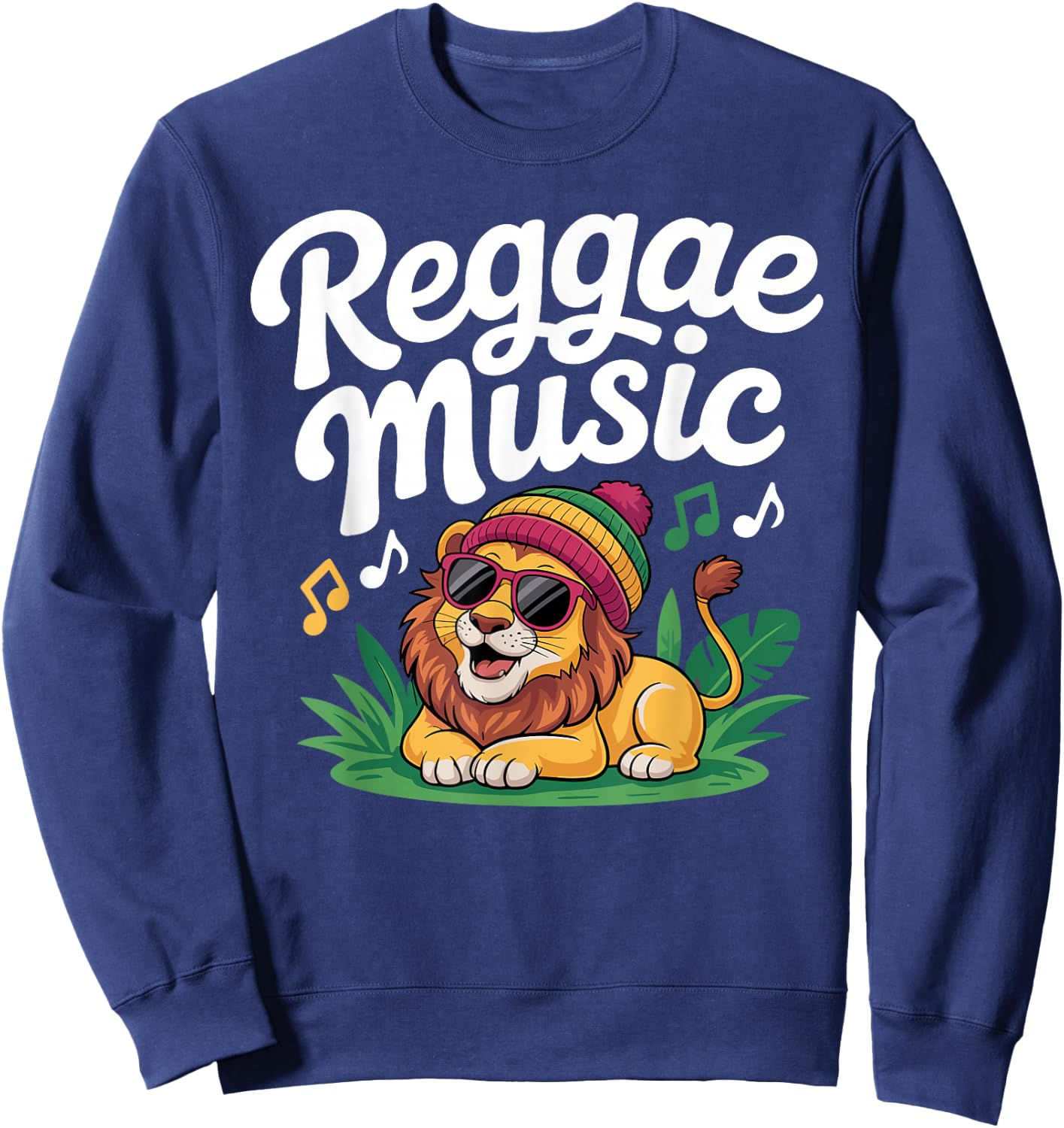 Funny Reggae Art Women Jamaican Rasta Rastafari Sweatshirt - Sweatshirt | Navy