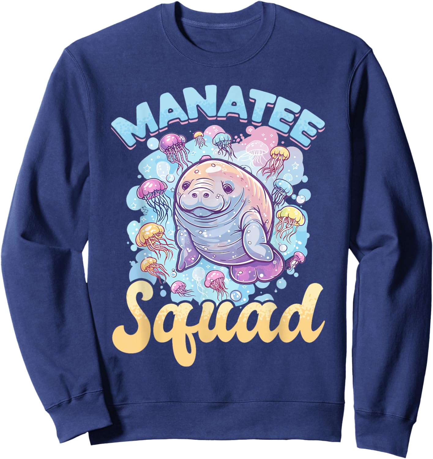 Funny Manatee Animal Protect our sea cows Sweatshirt - Sweatshirt | Navy