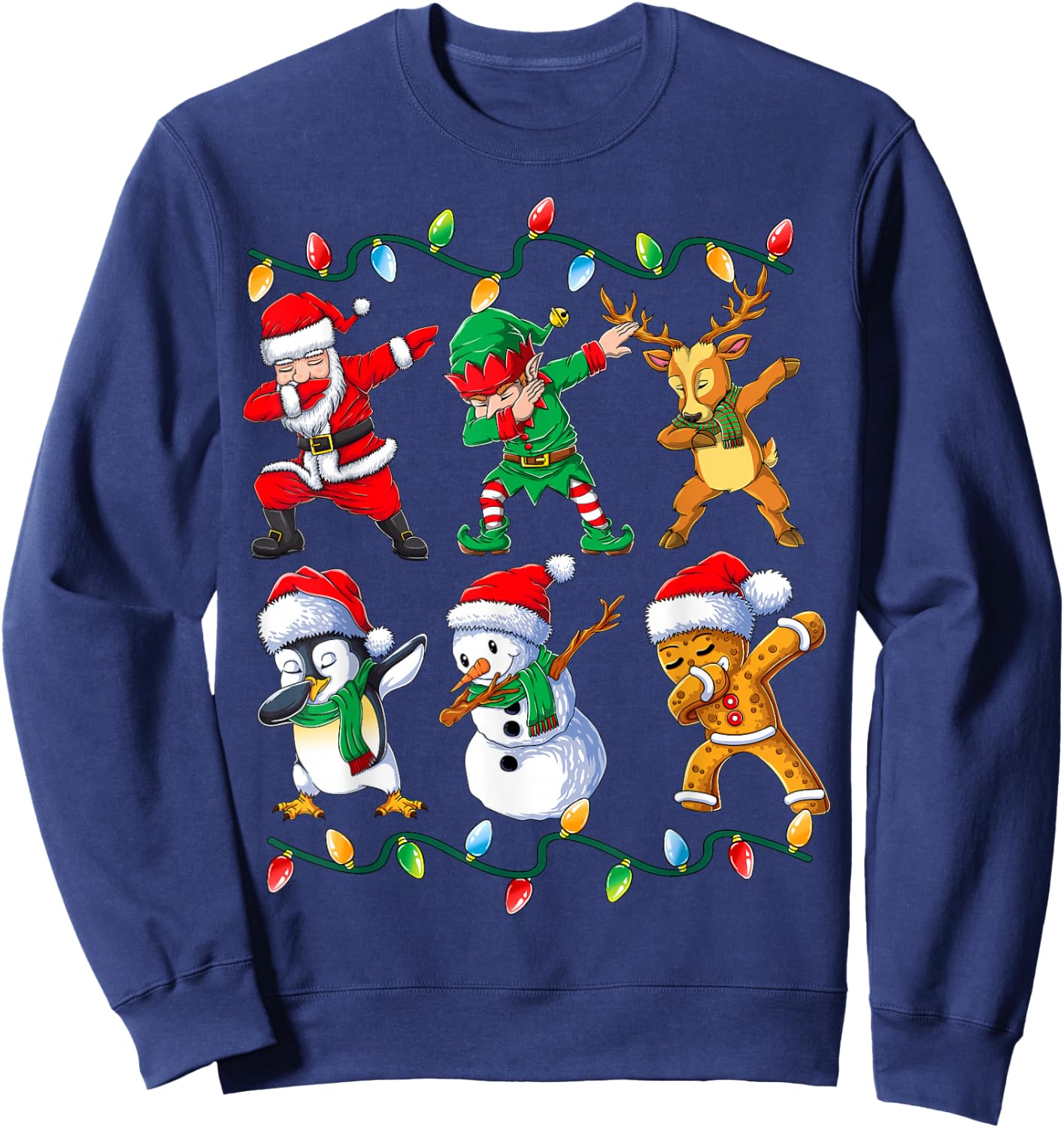 Dabbing Santa Friends Xmas Gifts Men Kids Boys Christmas Sweatshirt - Sweatshirt | Navy