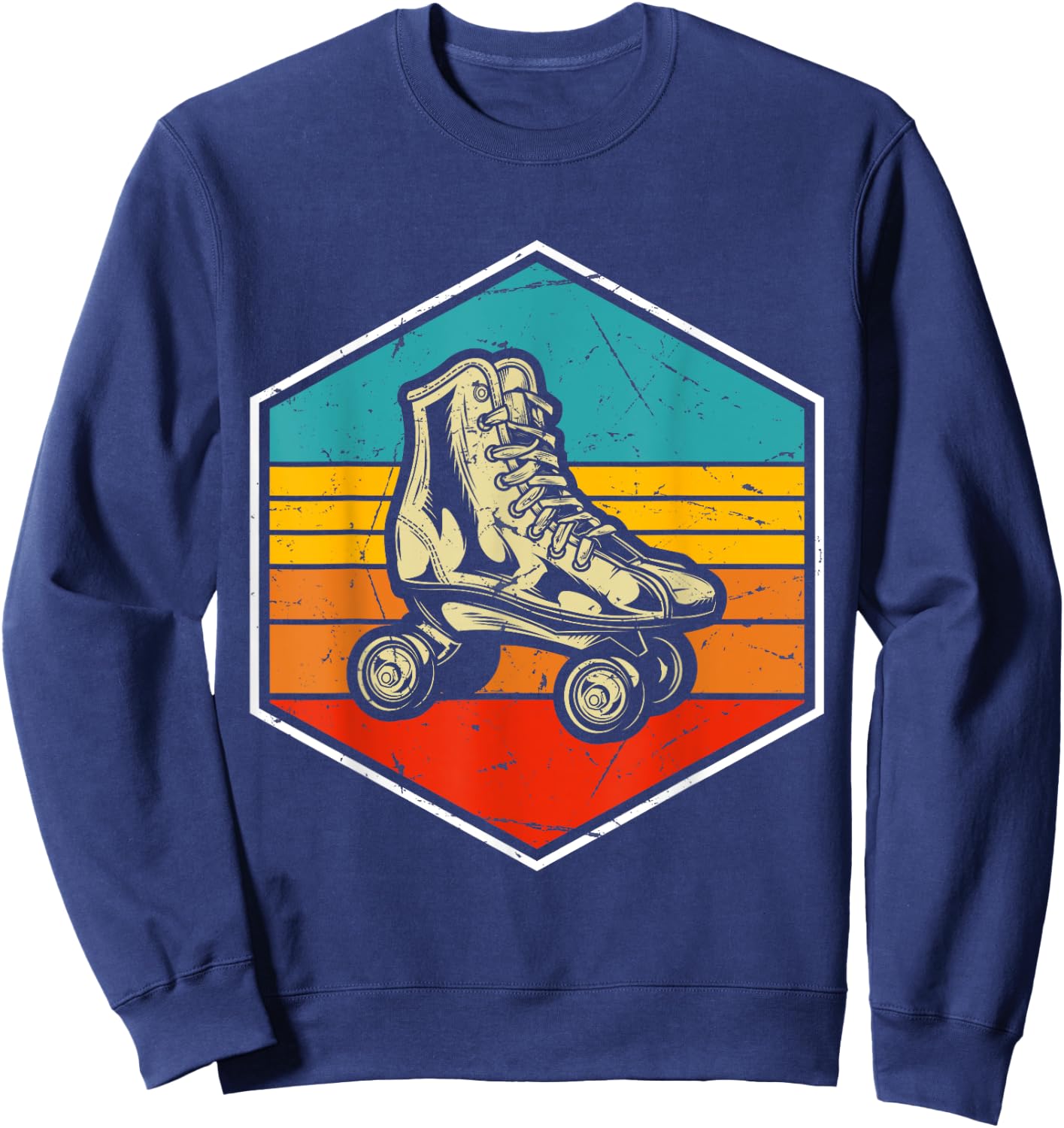 Retro Vintage Roller Skating Enthusiast - Skaters Skates Sweatshirt - Sweatshirt | Navy