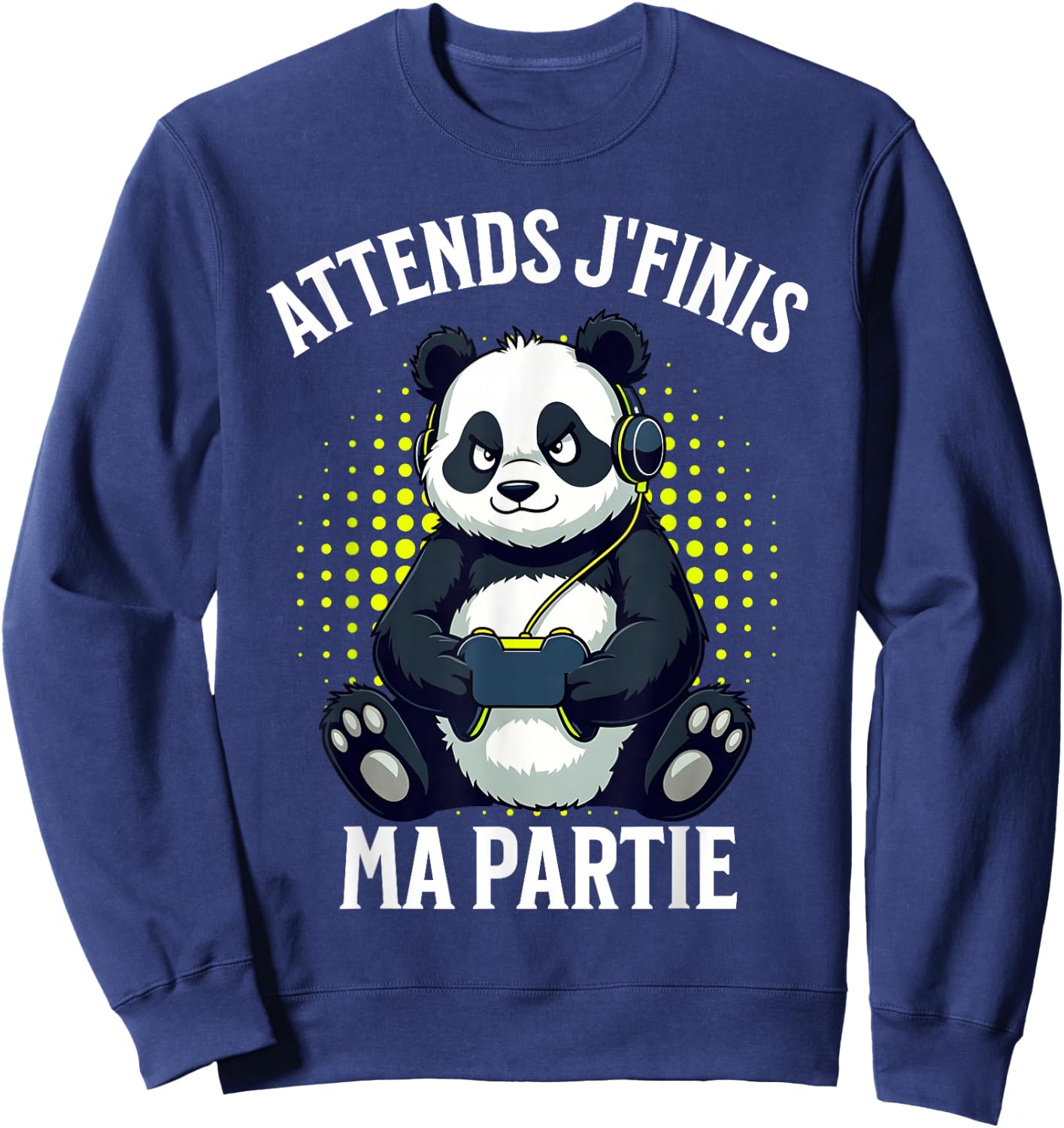 video games panda gaming boy gamer , Black, S Sweatshirt - Sweatshirt | Navy
