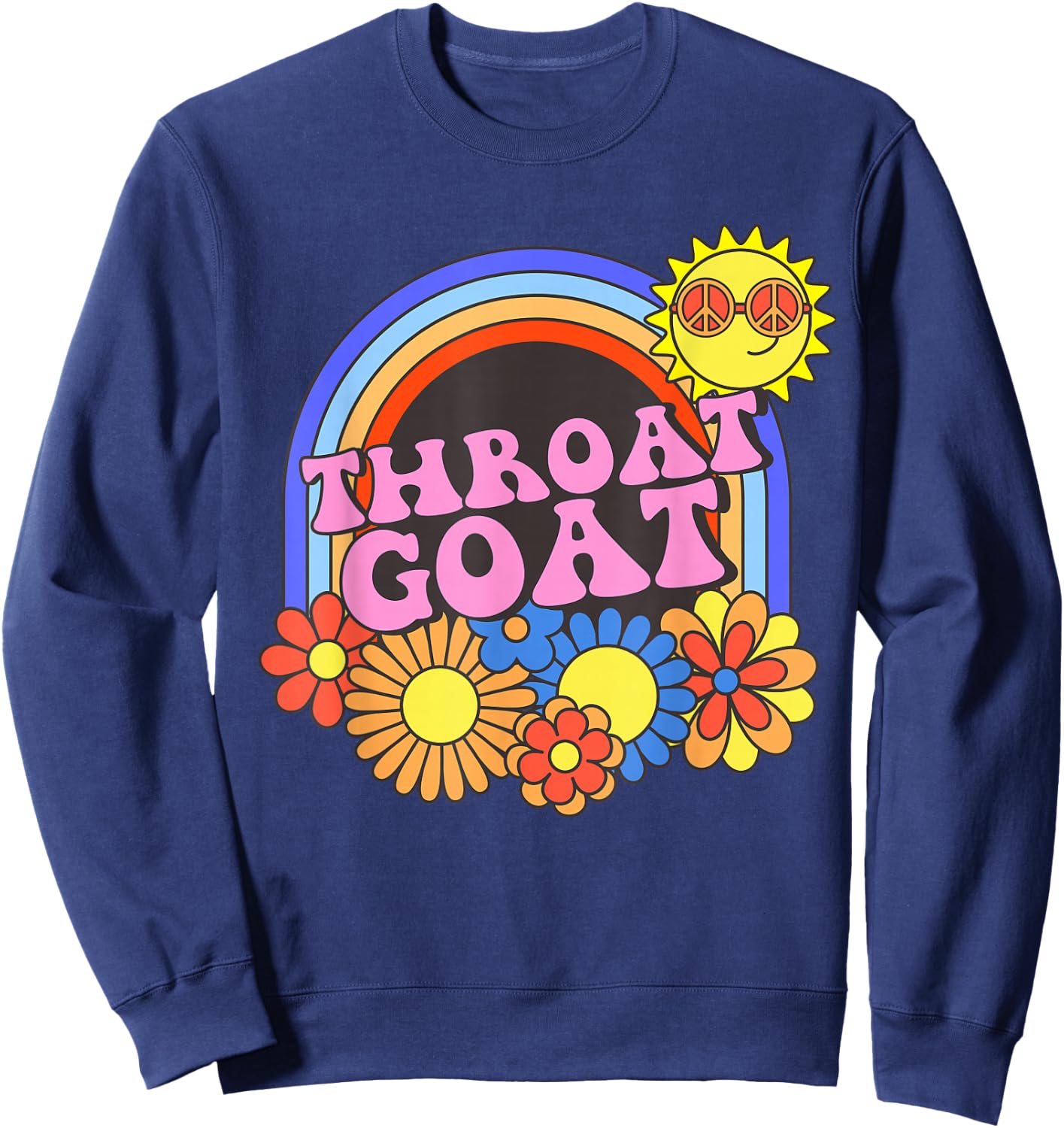 Inappropriate Throat Goat Embarrassing Adult Humor Sweatshirt - Sweatshirt | Navy
