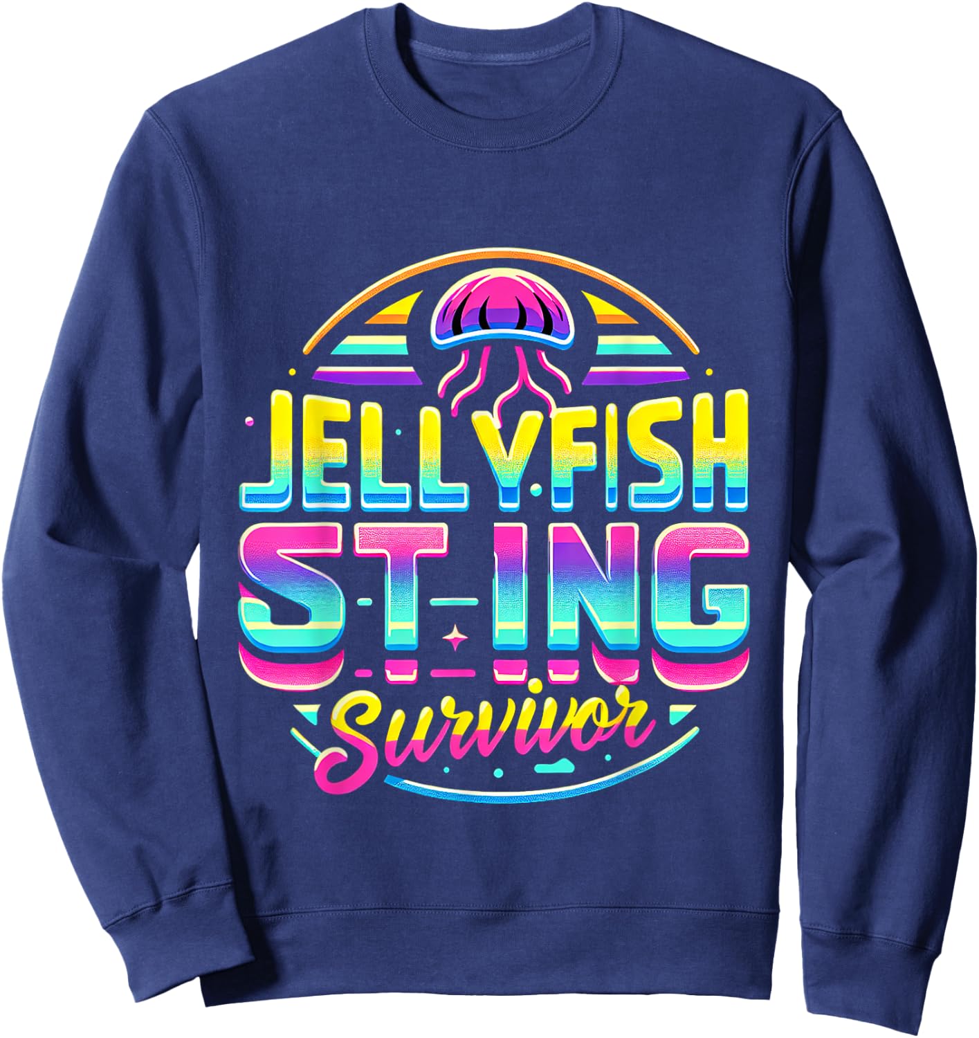 Jellyfish Sting Survivor Sweatshirt - Sweatshirt | Navy