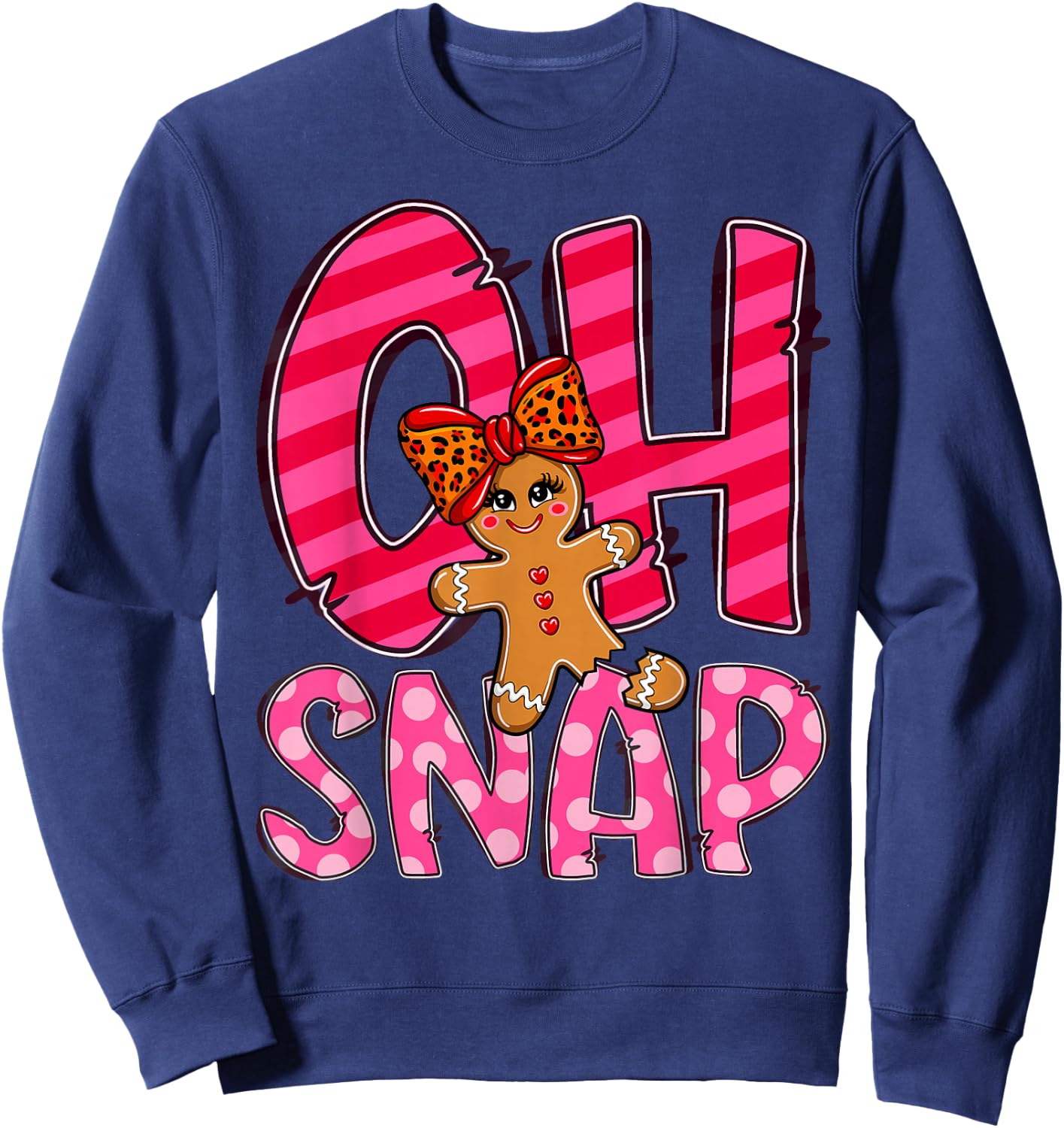 Oh Snap Gingerbread Cute Christmas Cookie Baking Team Sweatshirt - Sweatshirt | Navy