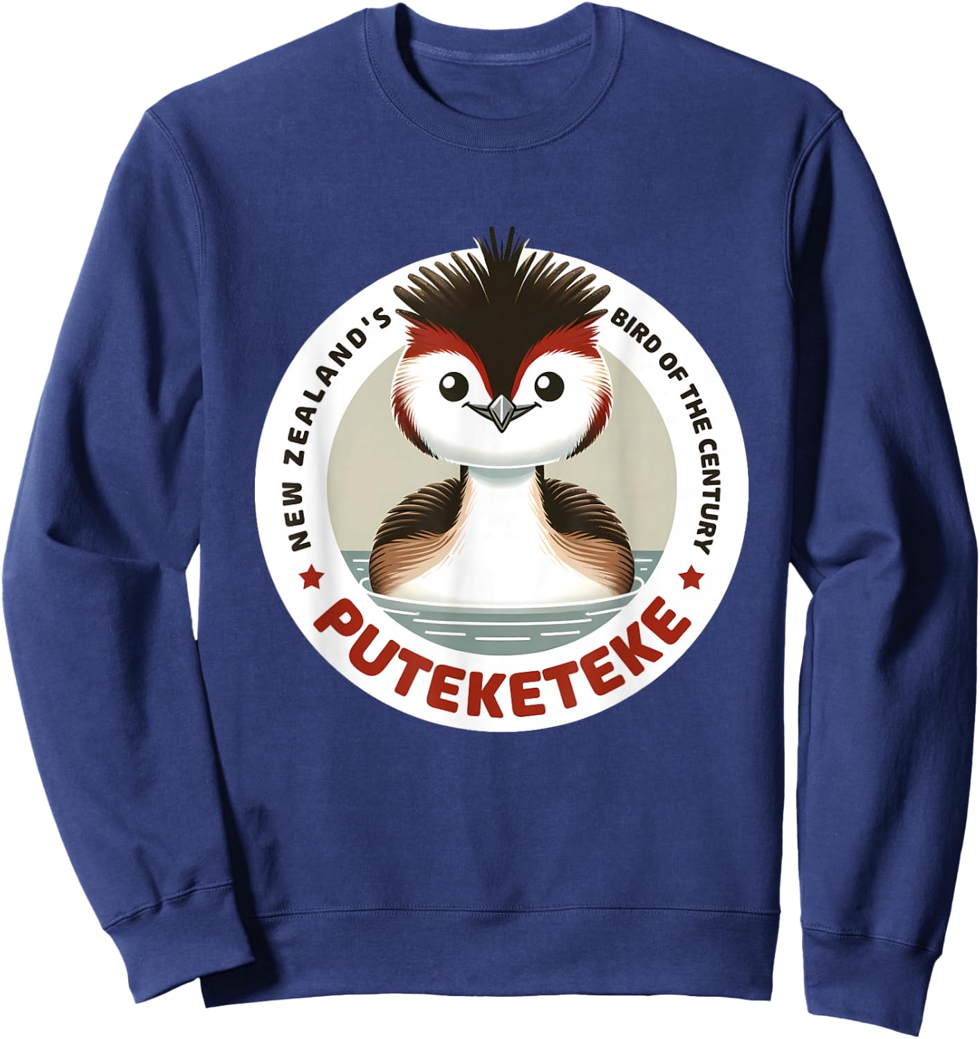 Puteketeke Bird New Zealand's Bird of the Century Sweatshirt - Sweatshirt | Navy