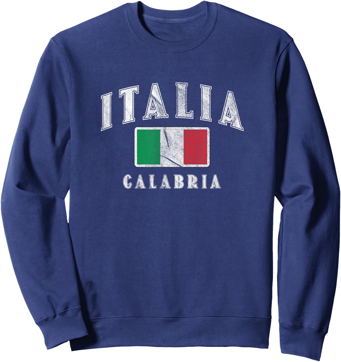 Calabria Italian Flag Souvenir Italy Italia Sweatshirt - Sweatshirt | Navy