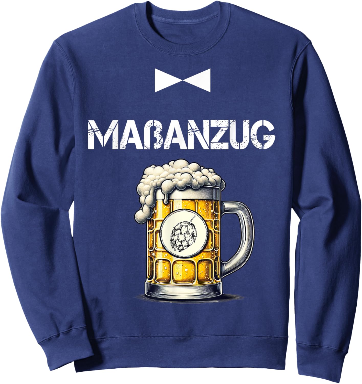 Customisable Beer Costume Fancy Dress Beer Oktoberfest Malle Party , black Sweatshirt - Sweatshirt | Navy