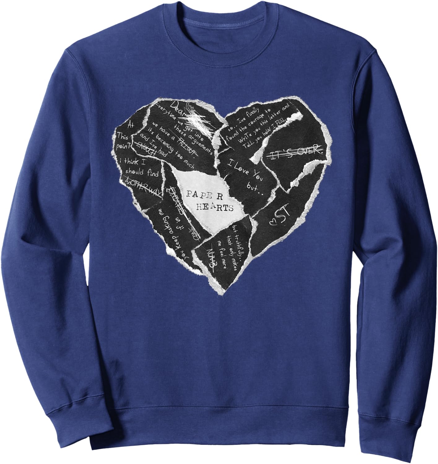 Sleep Theory - Official Merchandise - Paper Heart Sweatshirt - Sweatshirt | Navy