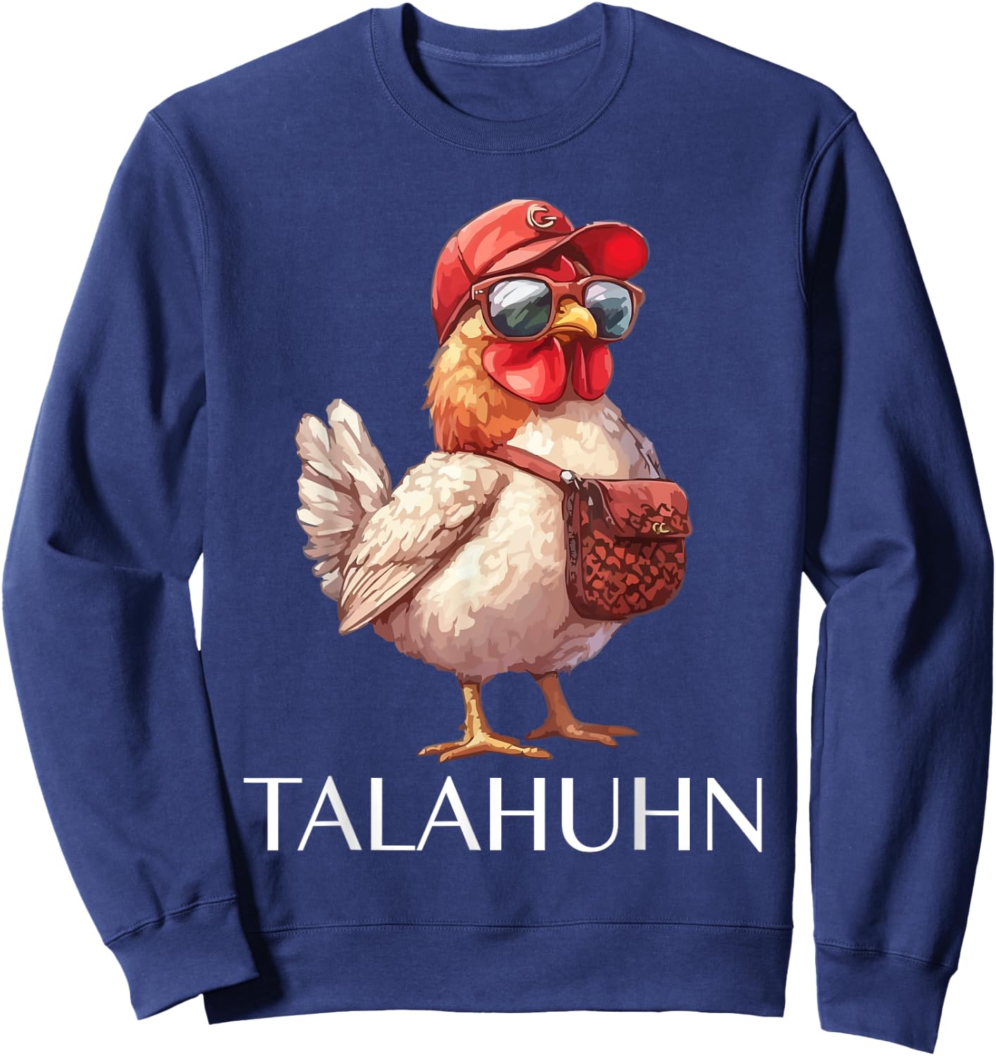 Talahuhn Spruch Lustig Tala Huhn Motiv , -Erwachsene, Schwarz, S Sweatshirt - Sweatshirt | Navy