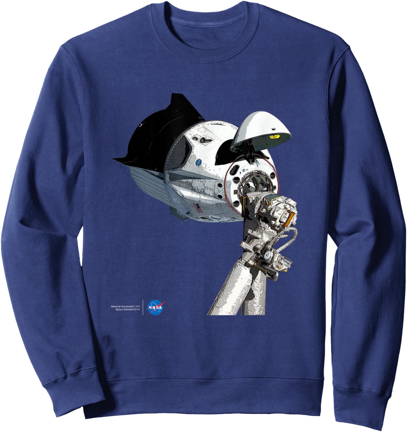 NASA SpaceX Dragon Capsule at The ISS Sweatshirt - Sweatshirt | Navy