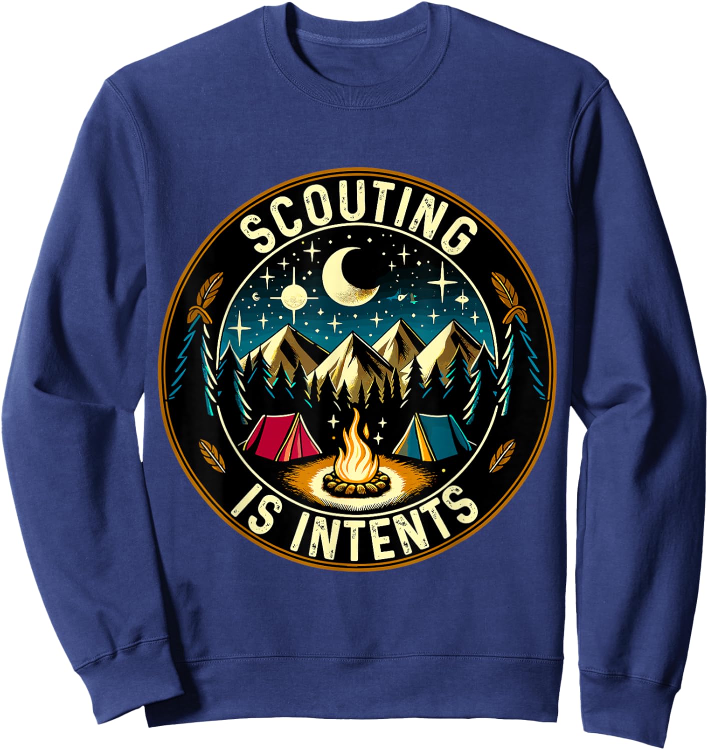 Scouting is Intents Scout Camper Camping Sweatshirt - Sweatshirt | Navy