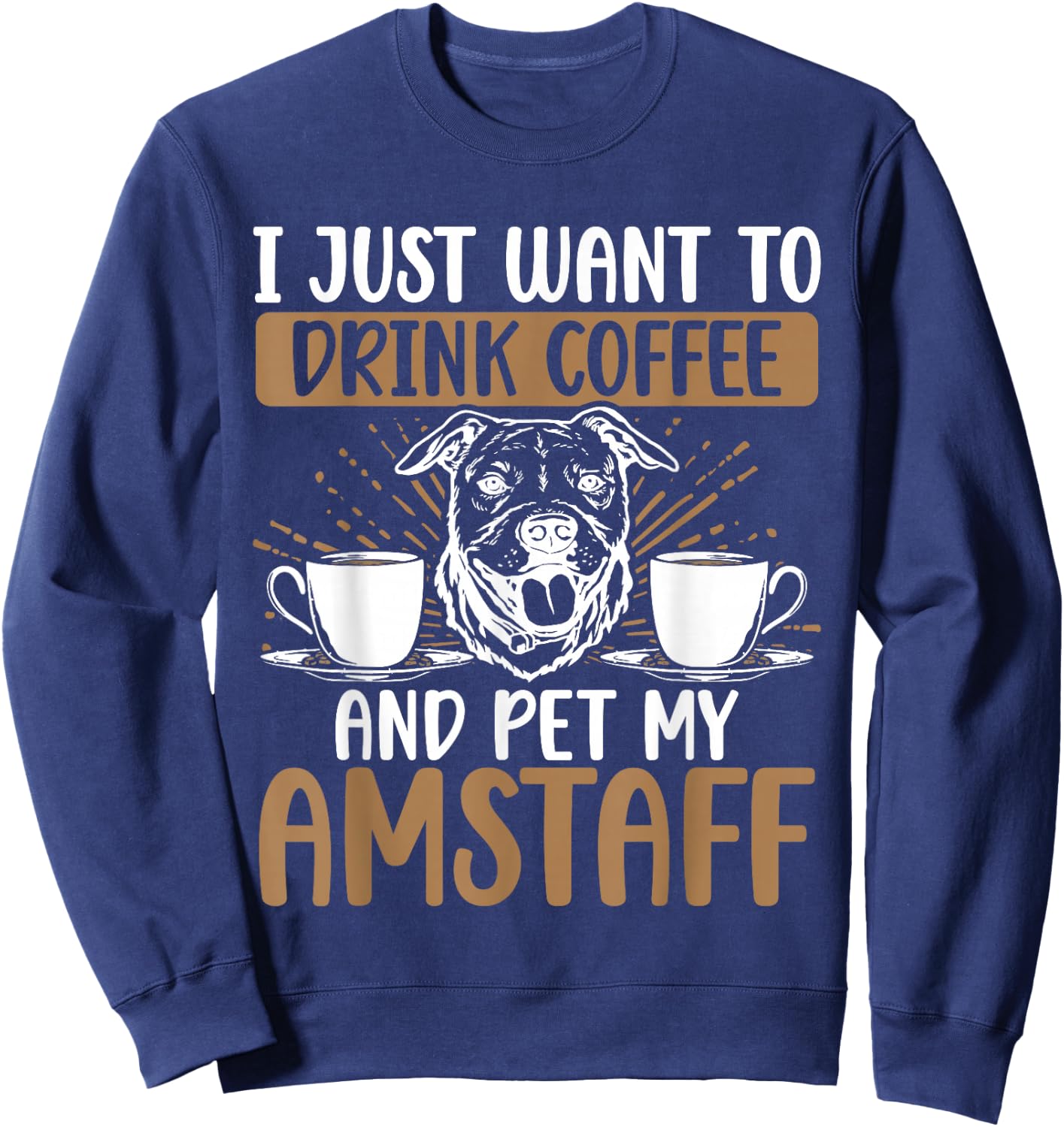Amstaff Dog Bully American Staffordshire Terrier Sweatshirt - Sweatshirt | Navy
