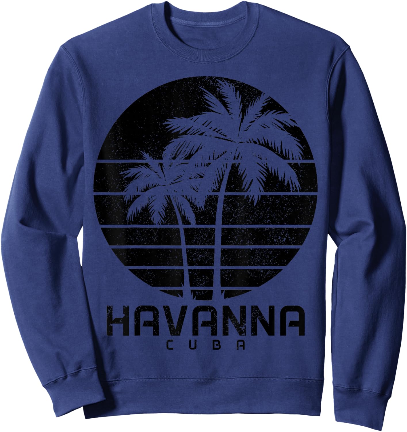Havanna Kuba Vintage Palmen Strand Souvenir Pride Sweatshirt - Sweatshirt | Navy