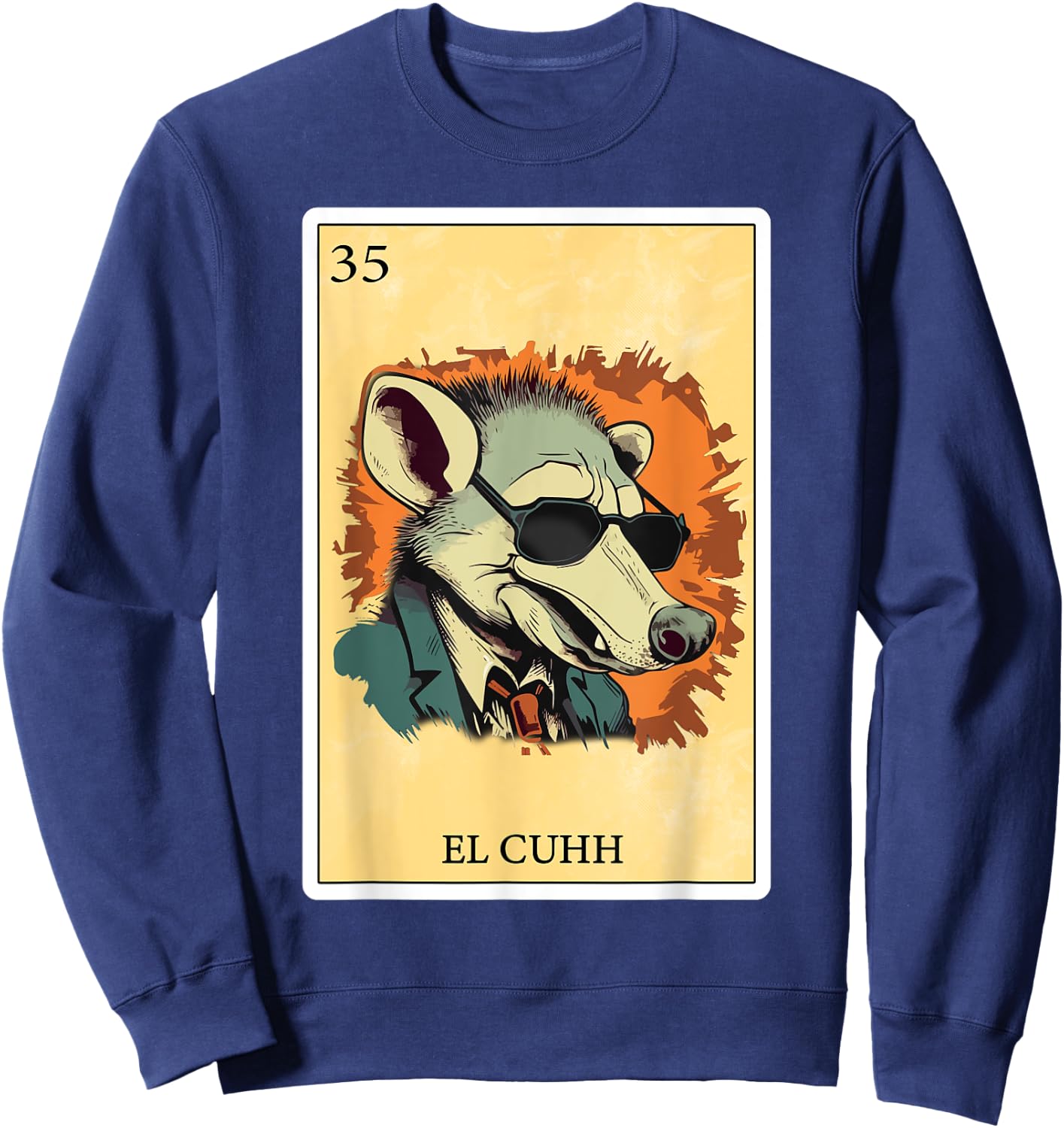 Funny Spanish-Mexican Bingo Gifts - El Cuhh Sweatshirt - Sweatshirt | Navy
