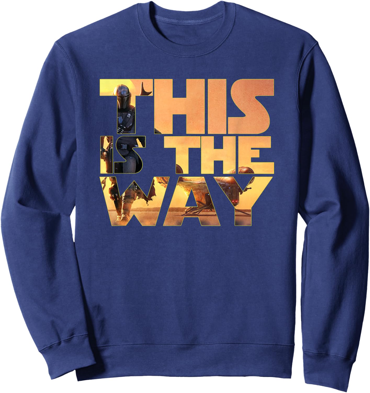 The Mandalorian This is The Way Poster Text Sweatshirt - Sweatshirt | Navy