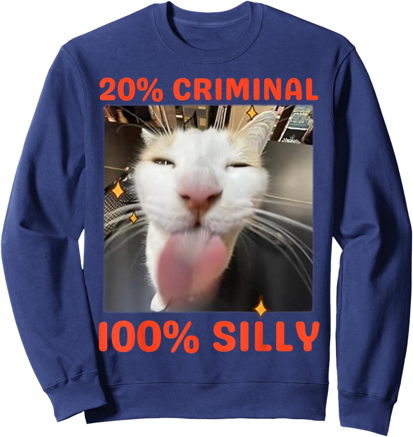 Funny Cat Meme Internet Memes Funny Memes Brainrot Brain Rot Women Sweatshirt - Sweatshirt | Navy