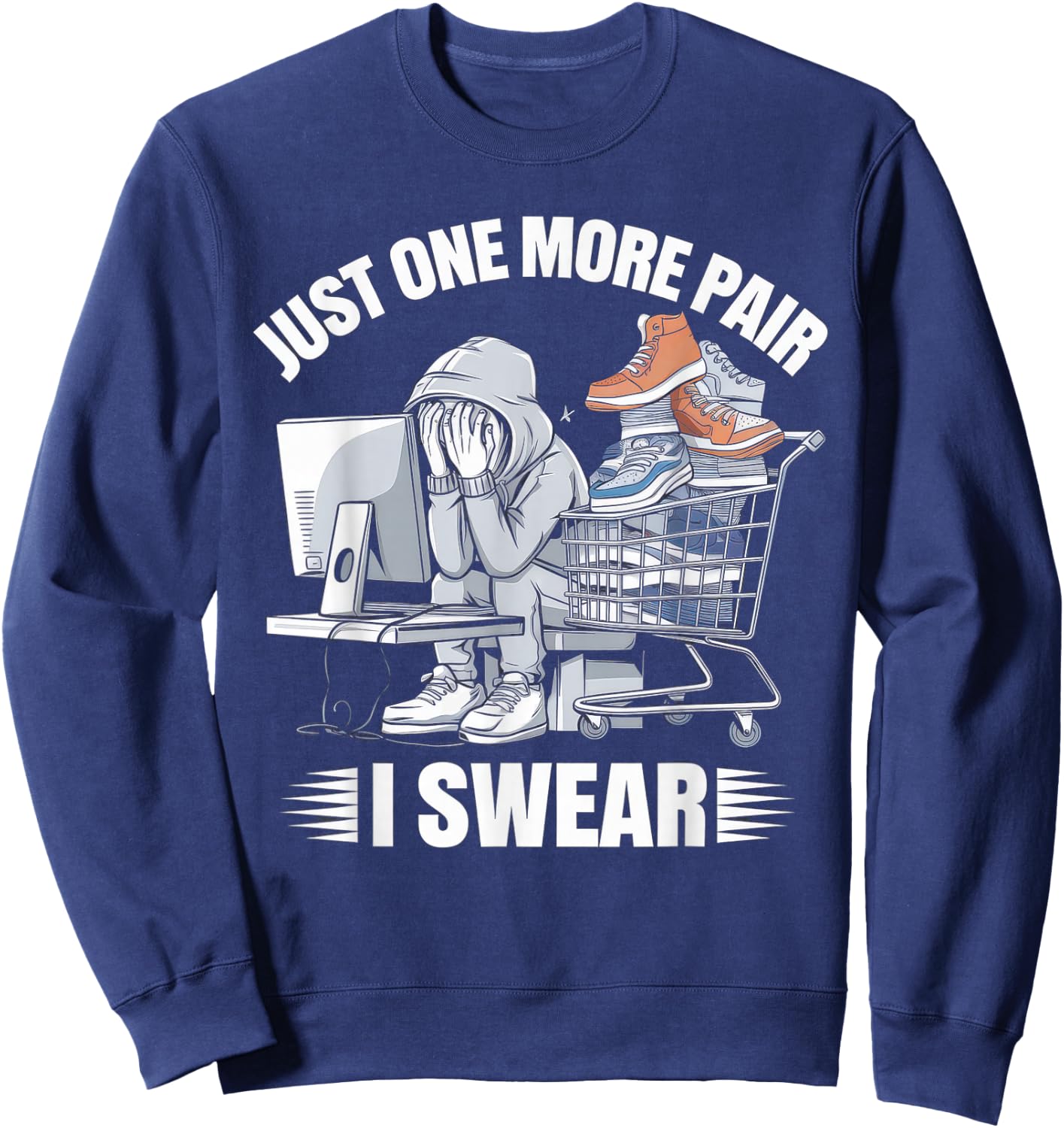 Sneaker Sneakerhead Streetwear Urban Sweatshirt - Sweatshirt | Navy